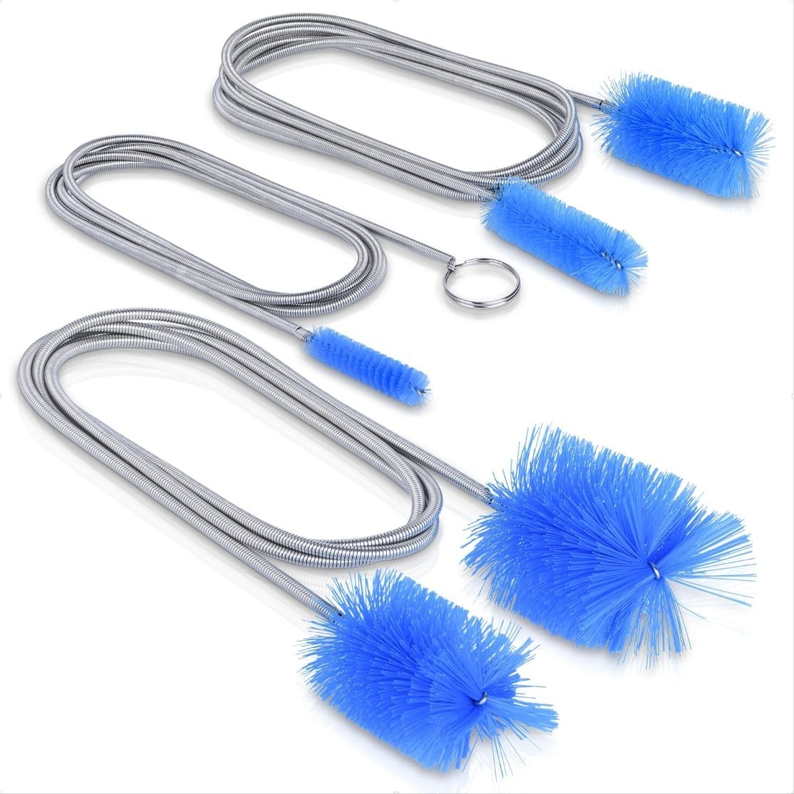 Flexible Long Drain Brush Set, Premium 3 Piece Kit with Double Ended and Stai…