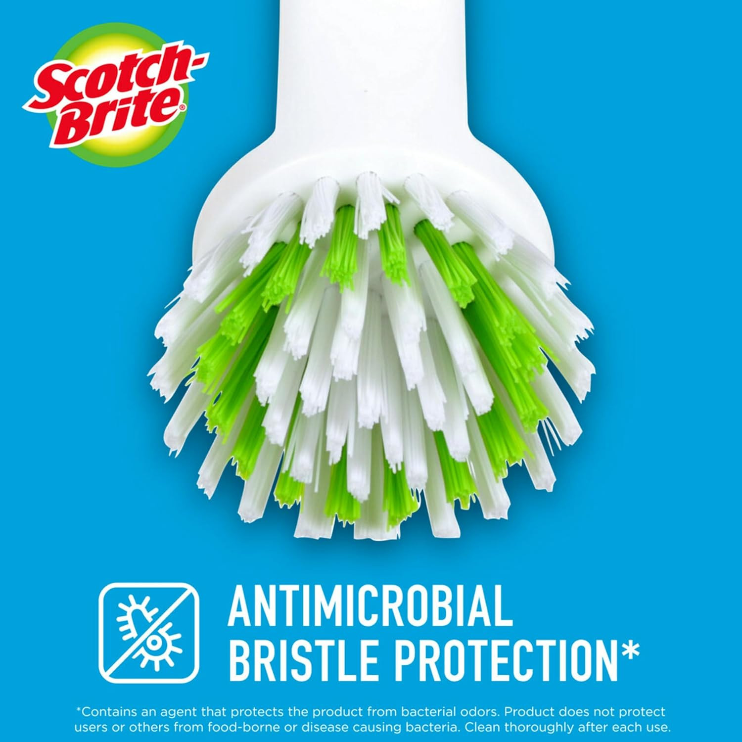 Scotch-Brite Little Handy Scrubber Brush, 6 Dish Brushes, Dish Brush with Long L