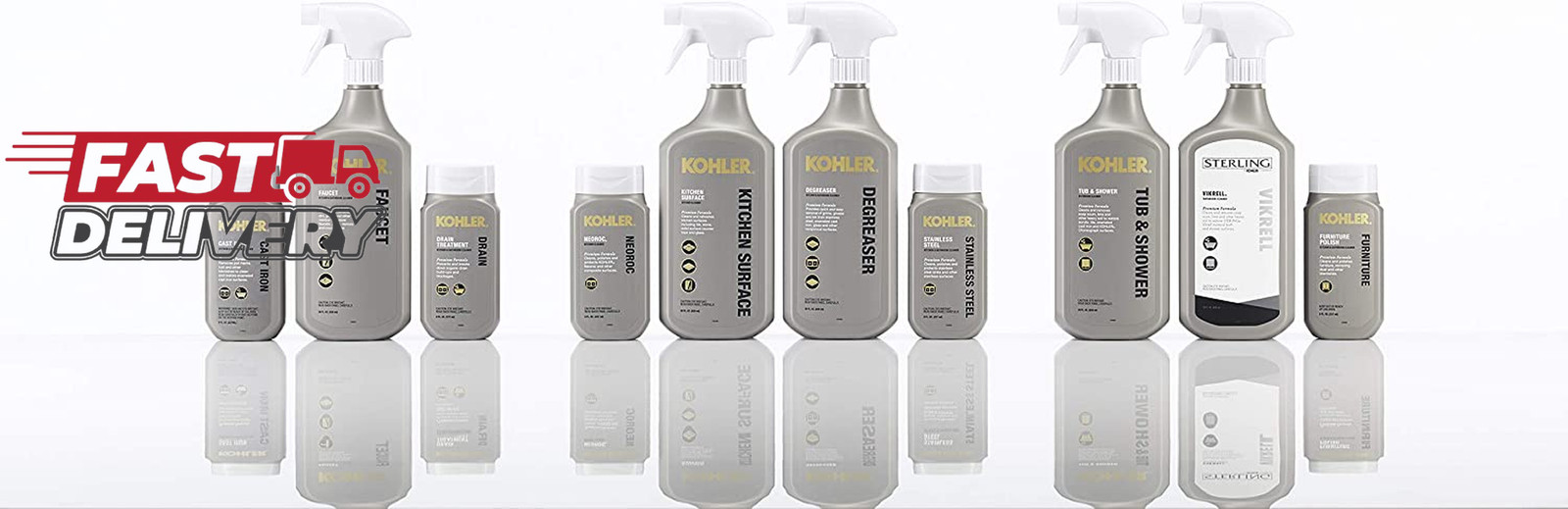 KOHLER K-23725-NA Cast Iron Cleaner, for Kitchen and Bathroom, 8 Oz Bottle, Non-
