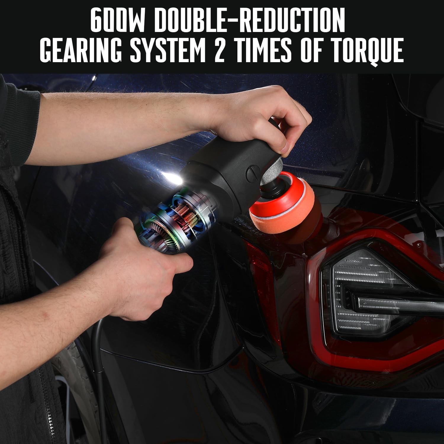 Mini Buffer Polisher, Car Polisher Waxer, 600W Rotary Polisher Machine with 3…