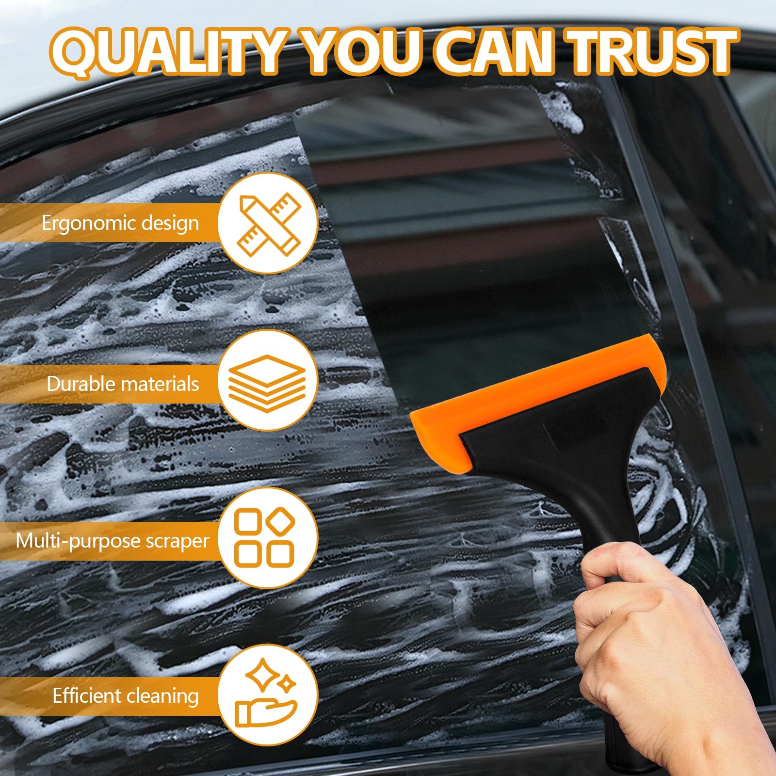 Wuyaoyao 2PCS Silicone Squeegee, Small Squeegee for Car, Automotive Mini Window