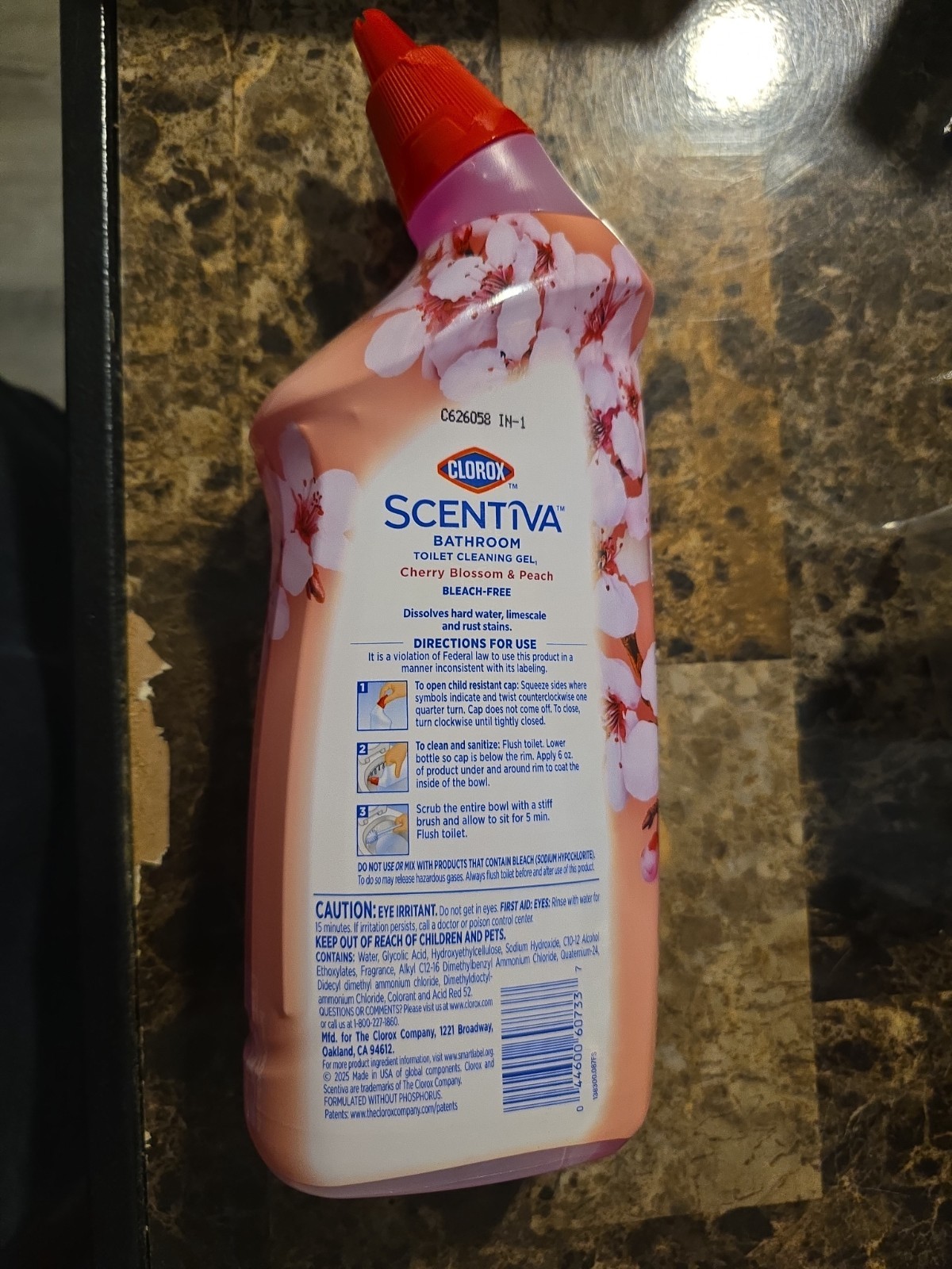 Clorox Scentiva Toilet Cleaning Gel Cherry Blossom & Peach 24 oz (A5)
