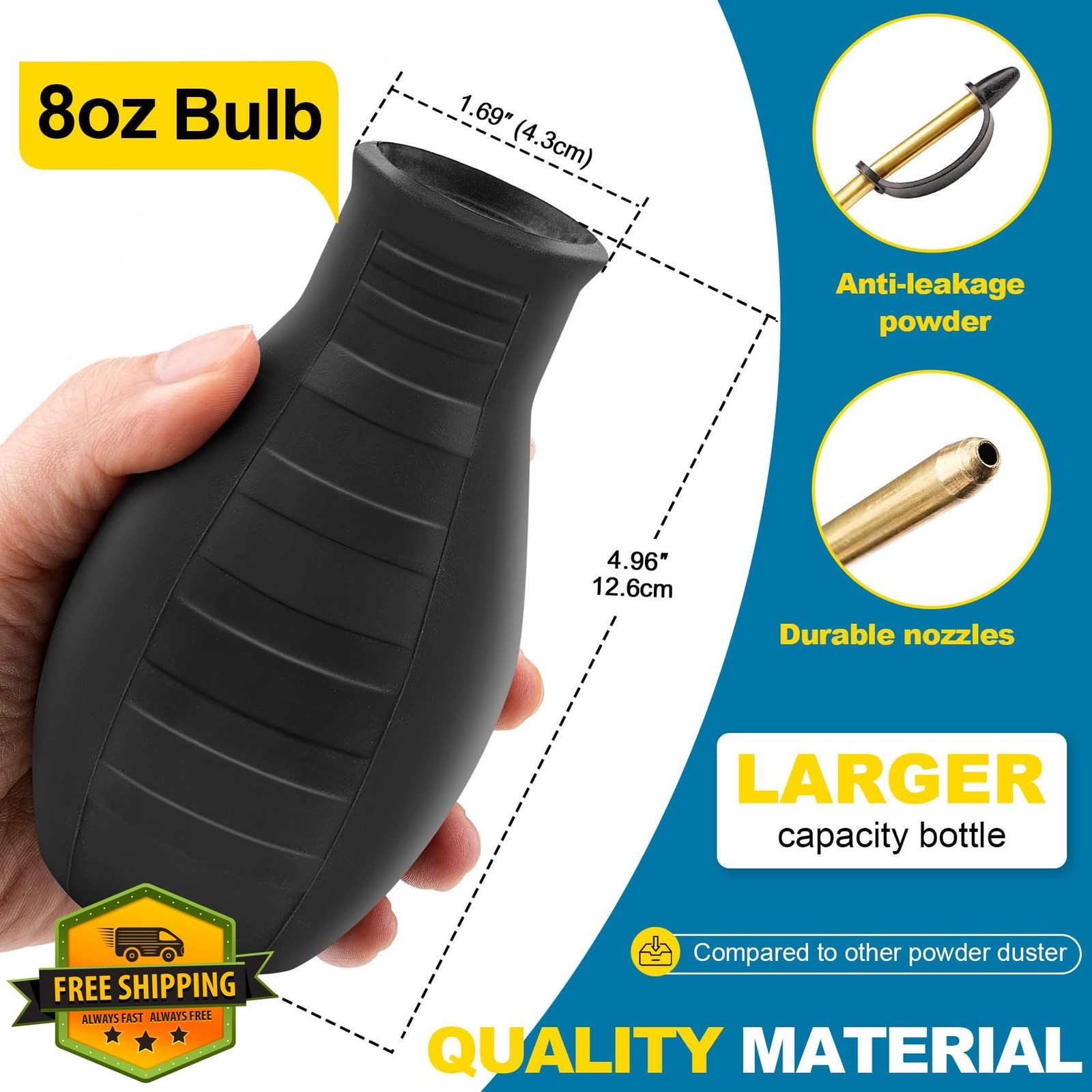 Sbestily 2PC Bulb Powder Duster Spreader