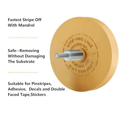 2 Pack Decal Remover Eraser Wheel Rubber Eraser Wheel for Drill Removes Car Stri