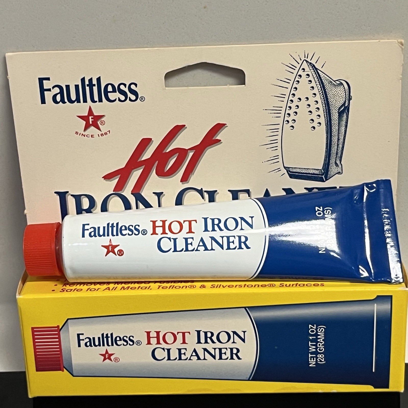 Vtg Faultless Hot Iron Cleaner 1oz 28g Safe For All Soleplates Makes Irons Glide