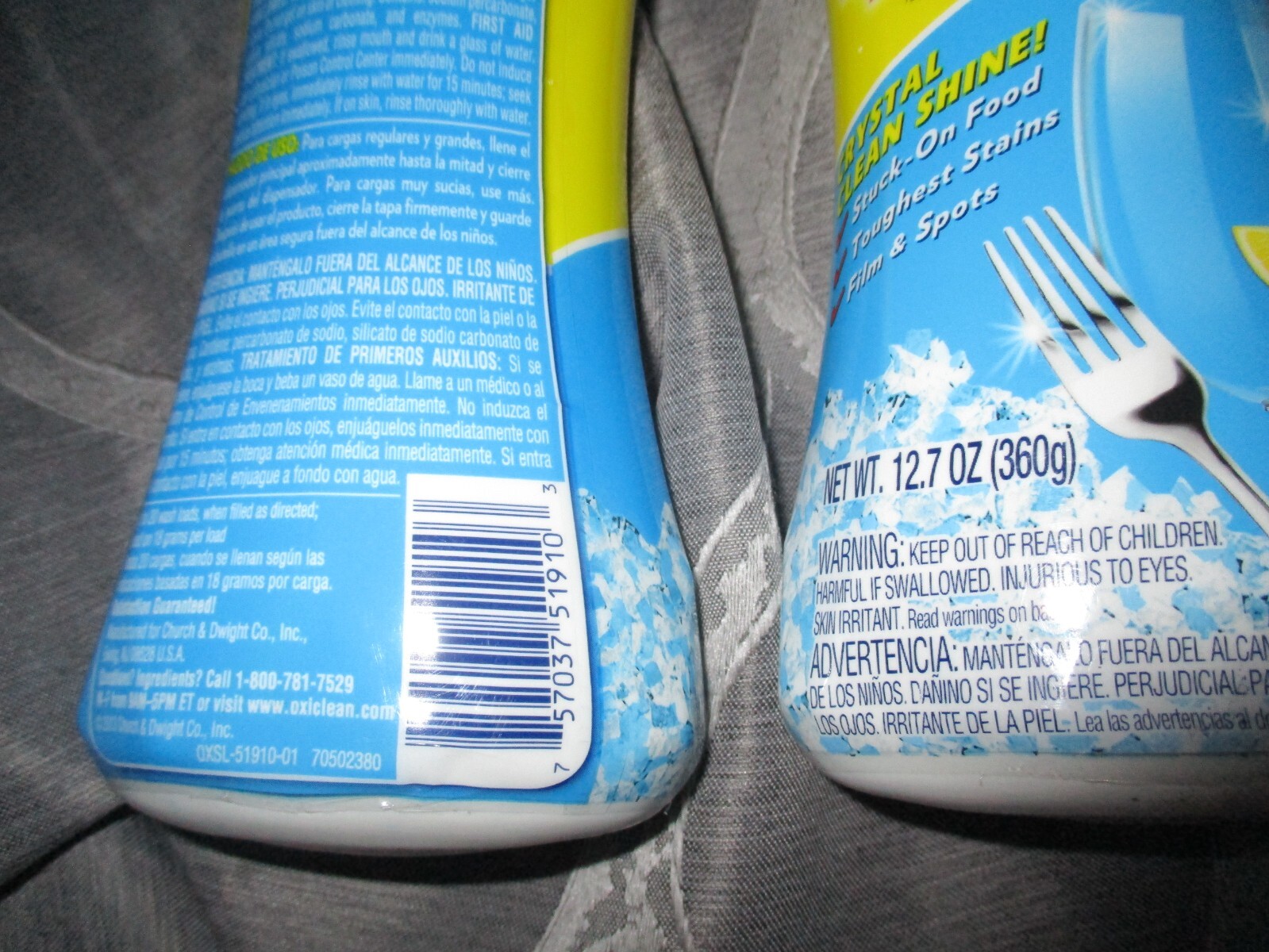 lot of 3 OxiClean Dishwasher Detergent 4x Extreme Power Crystals Lemon Clean