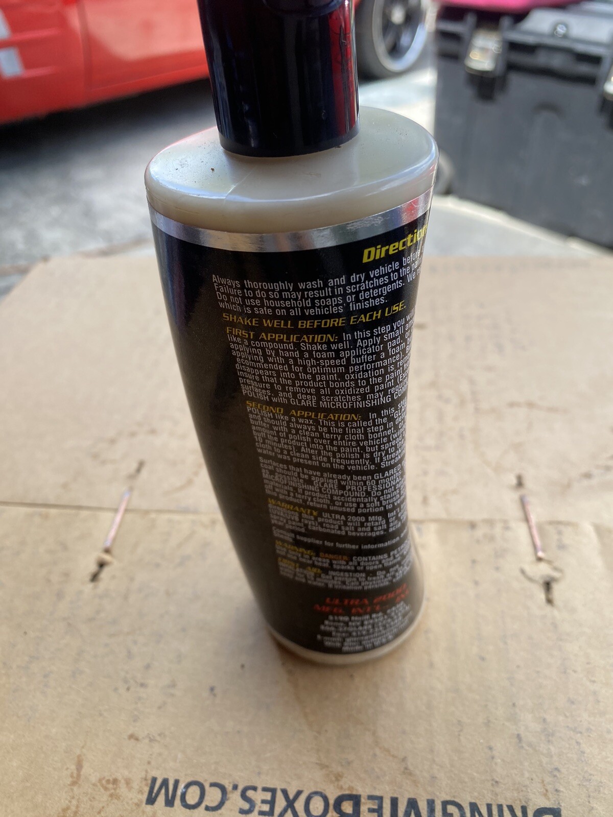 GLARE Ultra 2000 PROFESSIONAL Auto POLISH Wax – 12OZ 1 Dented Bottle But Good