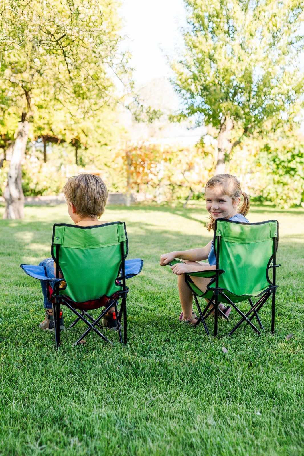 Pacific Play Tents – Kids Folding Chair, 100 lbs. Weight Capacity Emerald Green