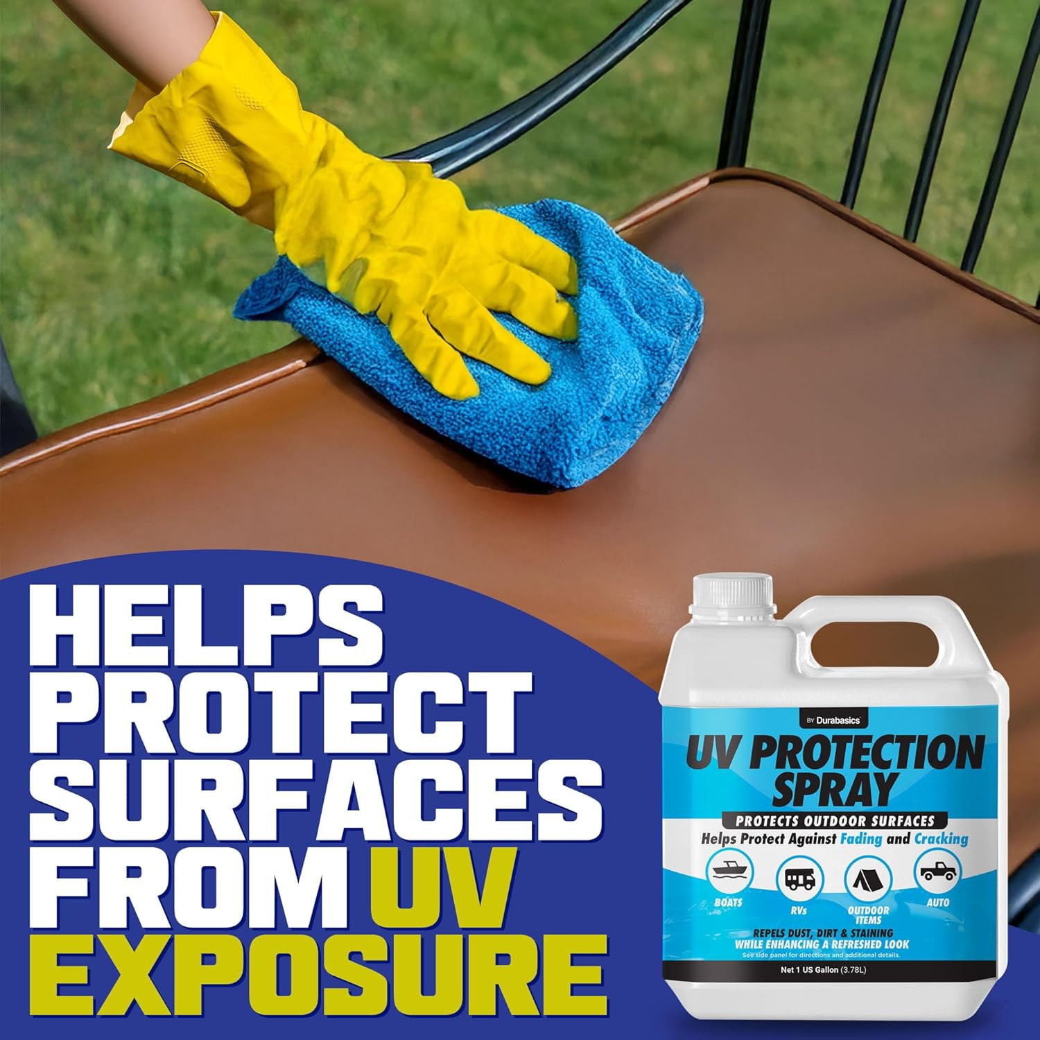 UV Protection Spray for Outdoor Surfaces – Helps Reduce Fading, Cracking, and St