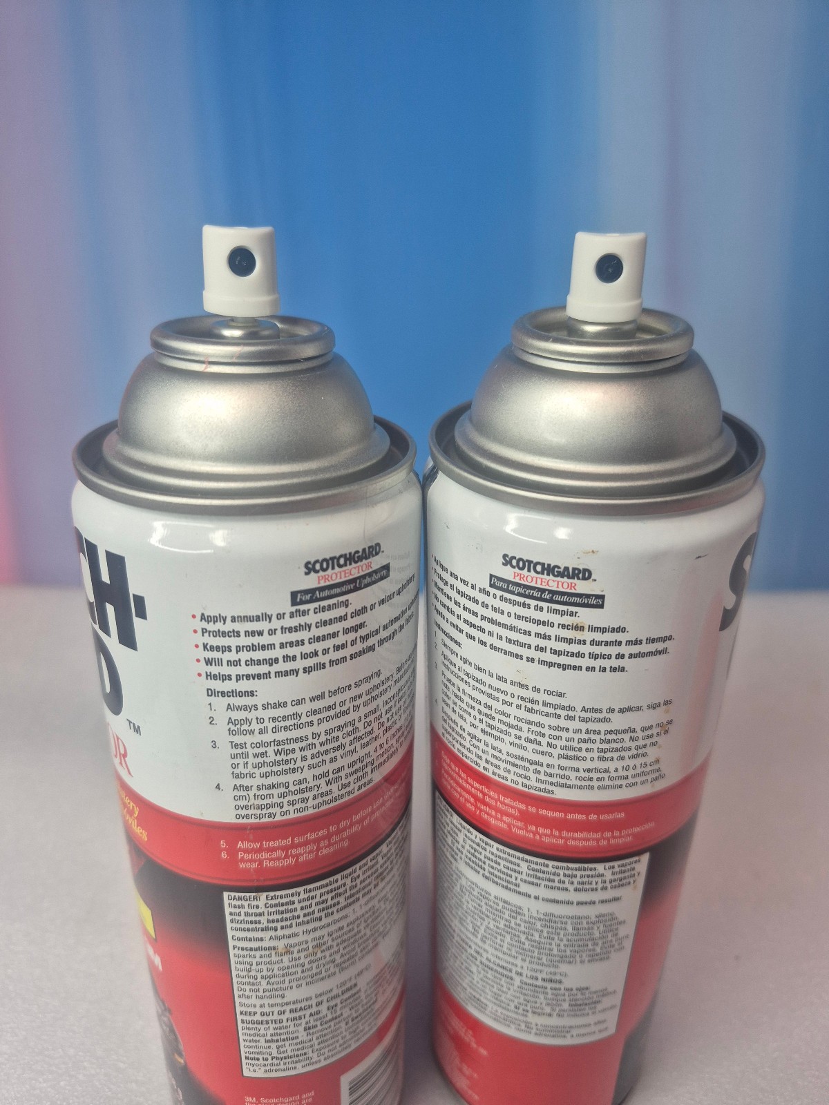 (2) 3M ScotchGard AUTOMOTIVE Upholstery Protector 13 oz Each