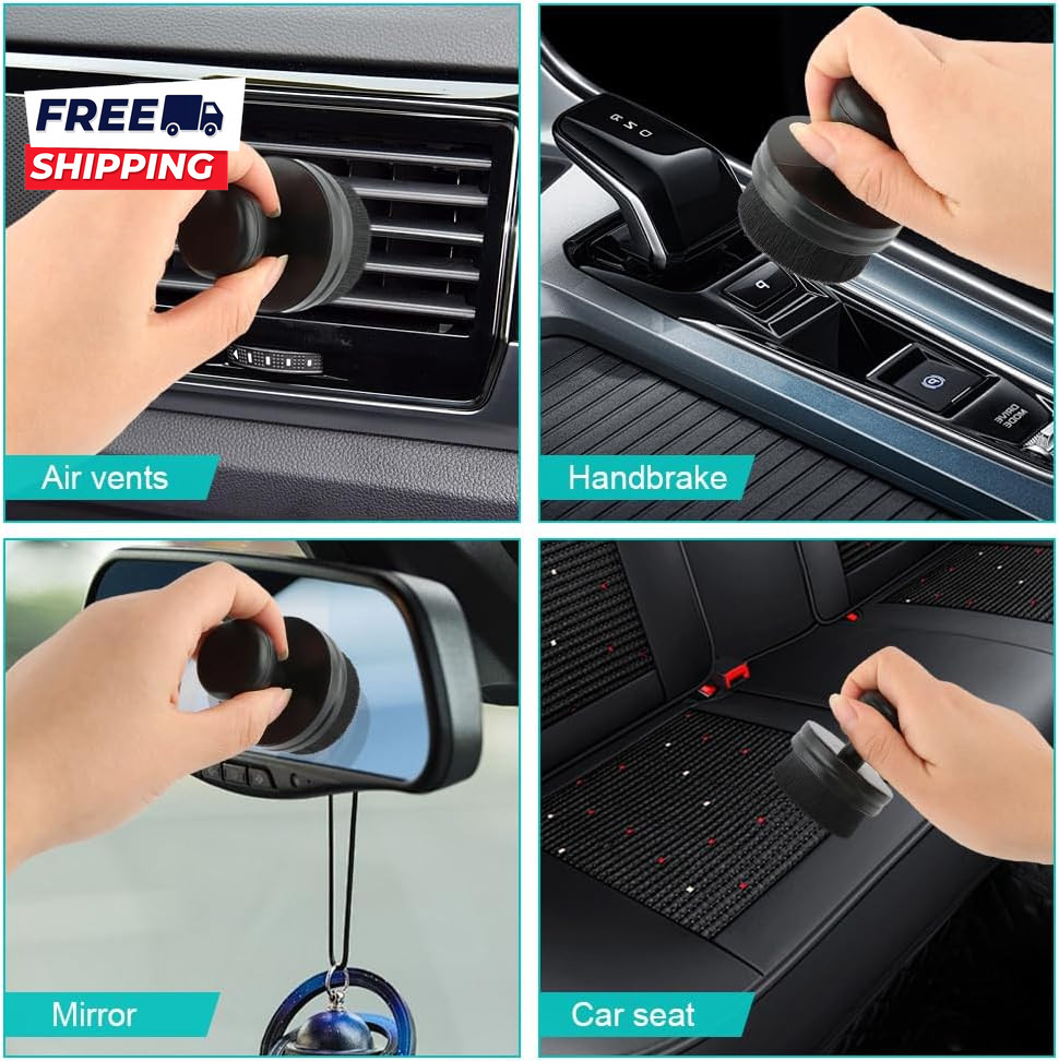 2 Pack Auto Detail Brushes Tire Shine Applicator Brush……