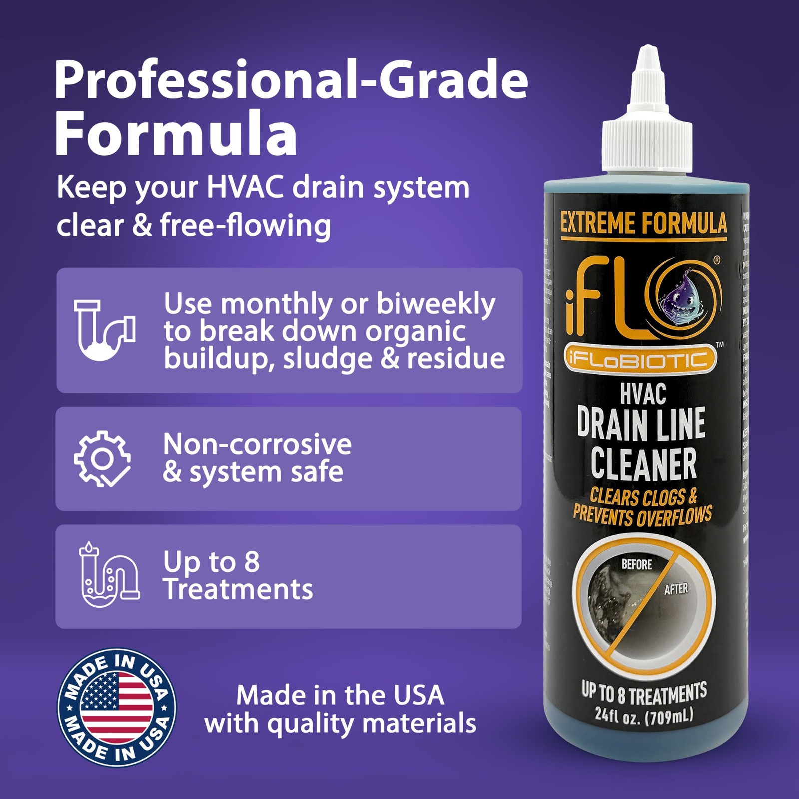 ® Extreme A/Drain Line Cleaner – Fast-Acting, Long-Lasting HVAC System Soluti…