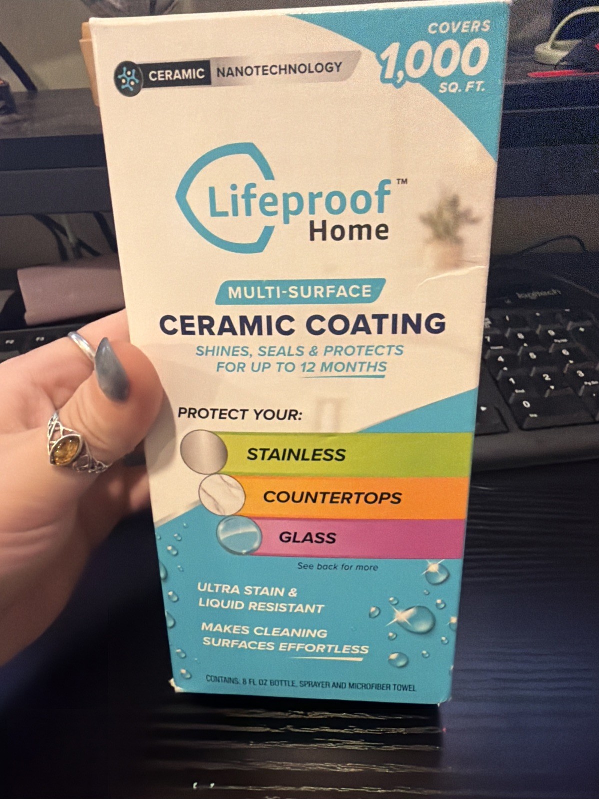 LIFEPROOF HOME MULTI-SURFACE CERAMIC COATING 8 OZ COMPLETE KIT TOWEL SPRAYER
