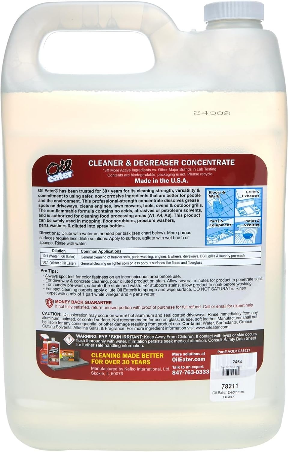 Ultra Concentrated 1 Gallon Cleaner – Dissolves Oil, Grease, & Heavy-Duty Stains