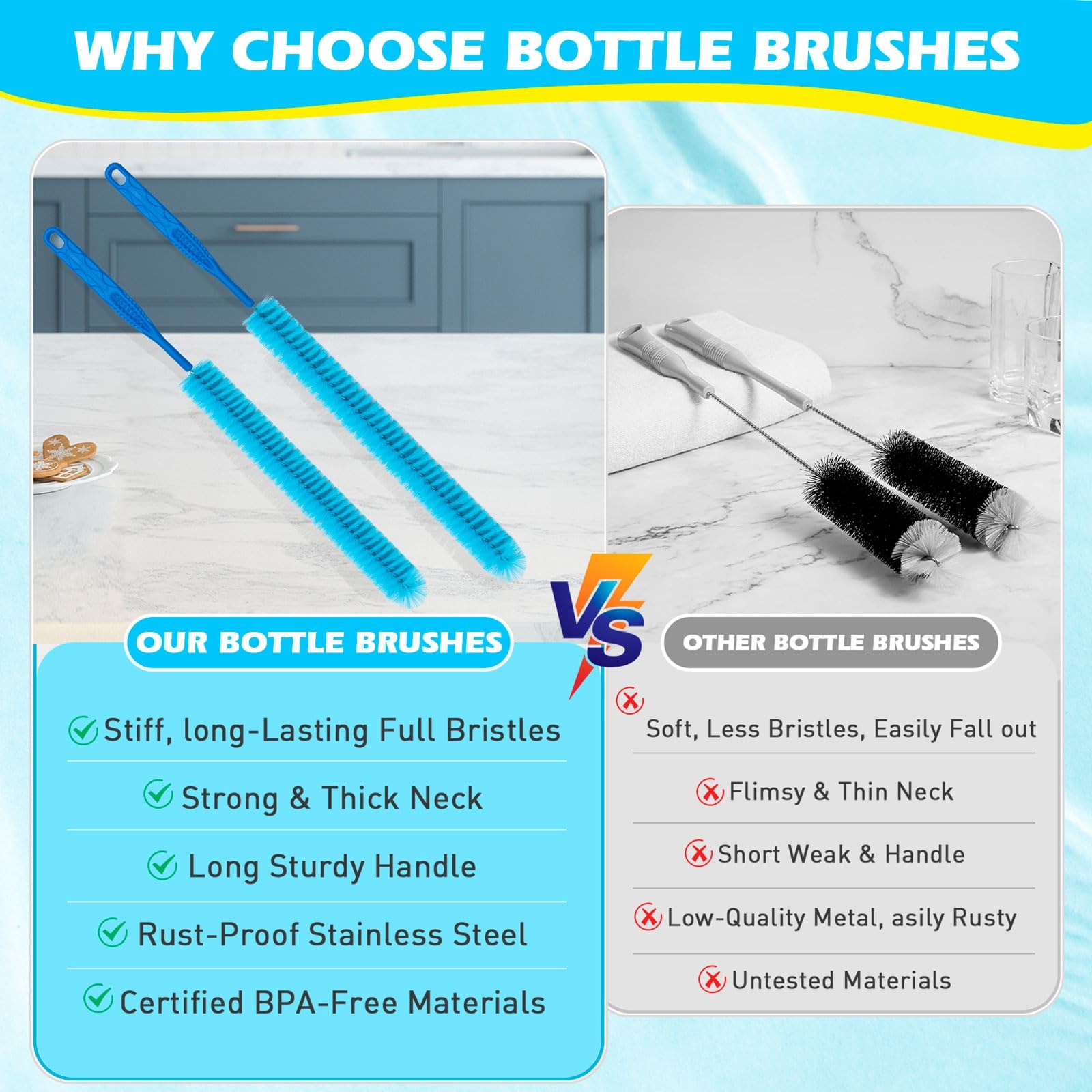 Dryer Vent Cleaner Kit,Dryer lint Brush 3Pack Home Improvement Essential Clea