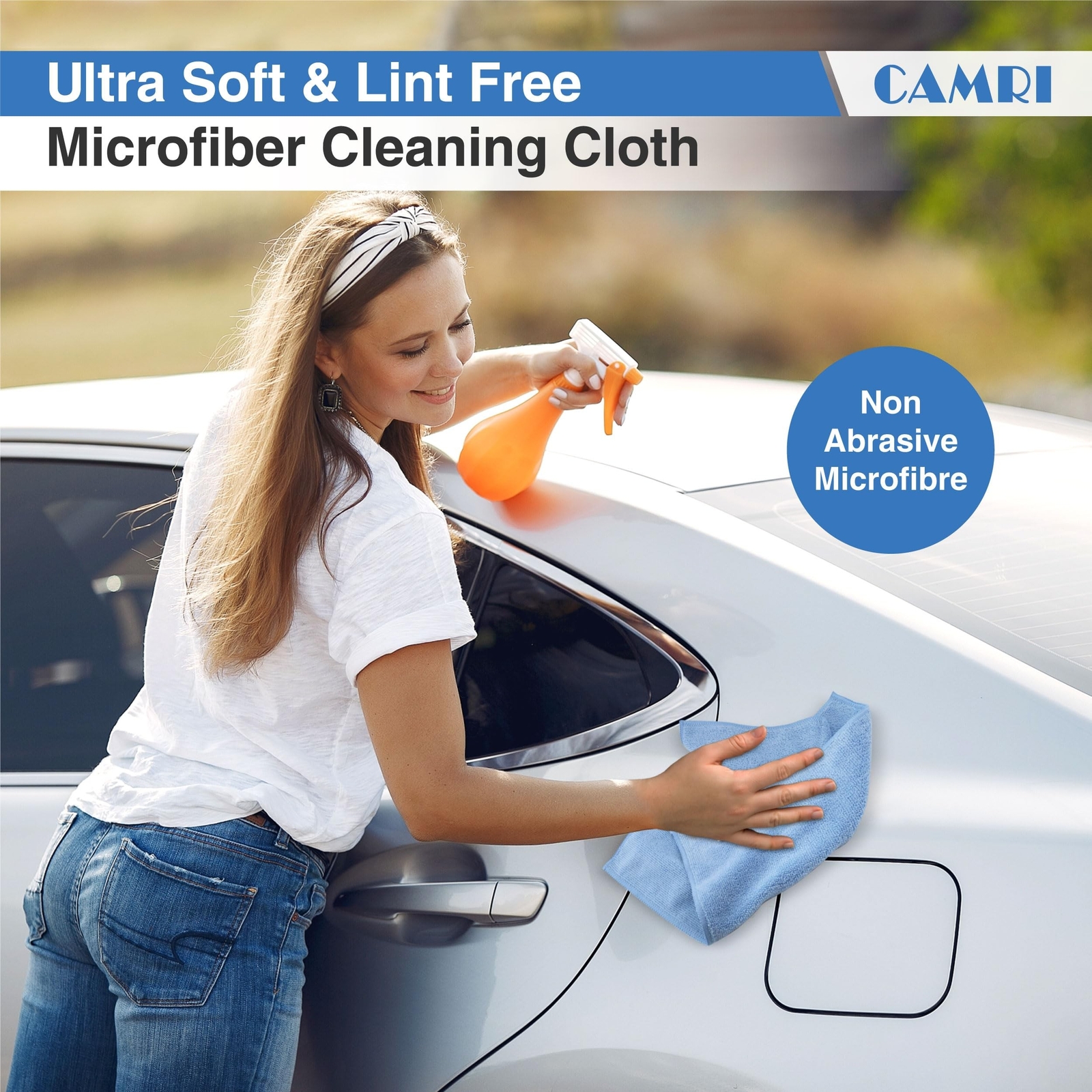 CAMRI Microfiber Towel Cleaning Cloth – Pack of 12, Size 12.6” x 12.