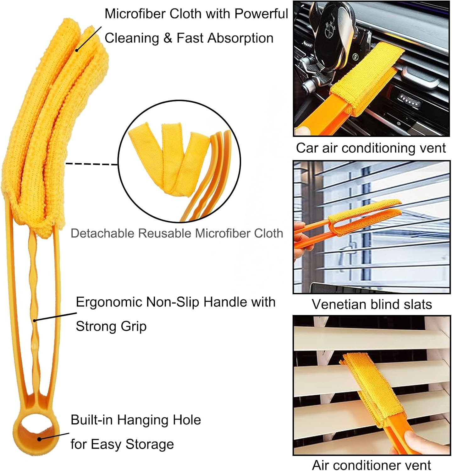 5Pcs Window Blind Cleaning Set, Washable dust Removal Cleaning Tools, air Vent C