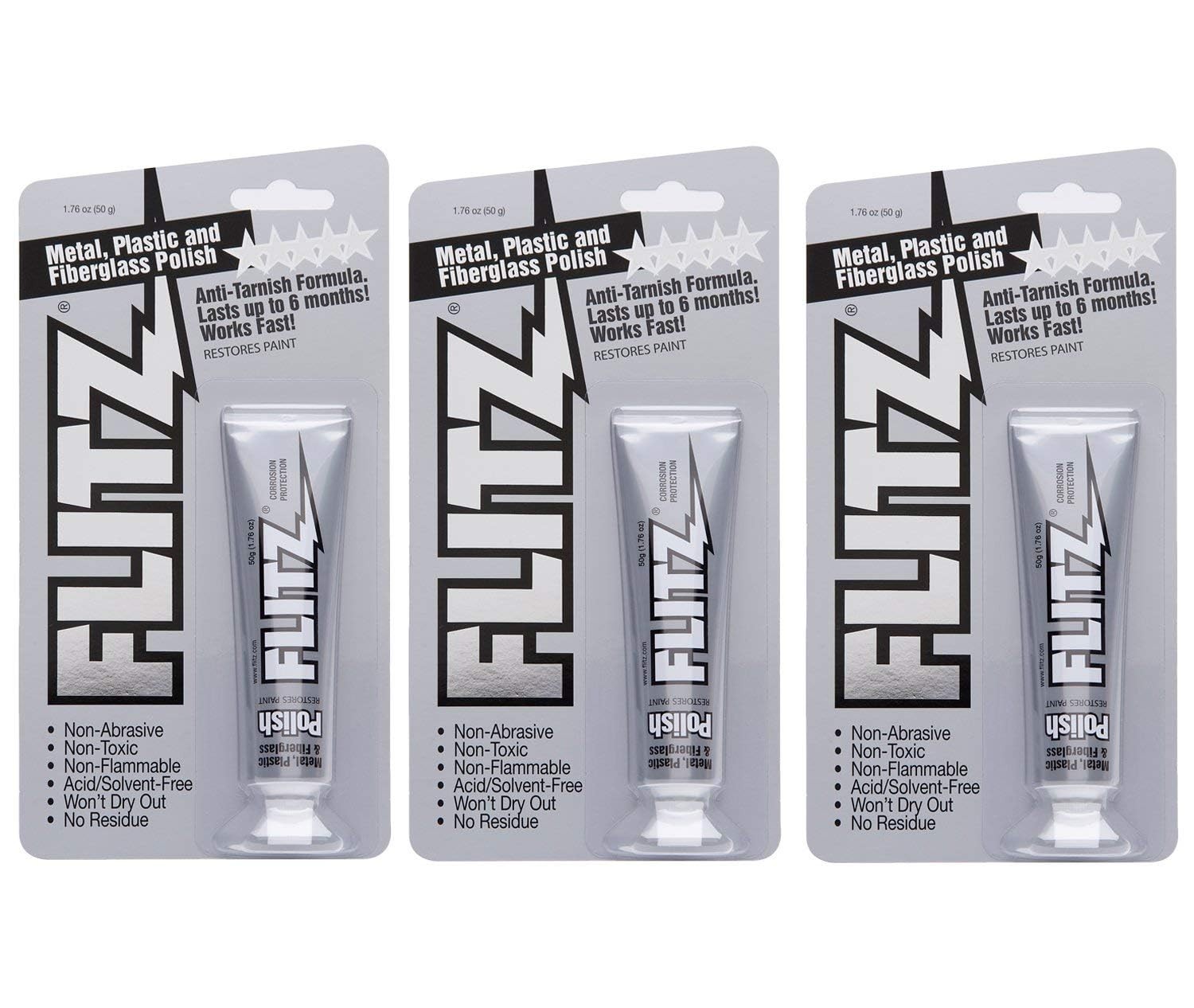 Flitz Multi-Purpose Metal Polish Paste – 1.76oz Tube of USA-Made Chrome Poli…