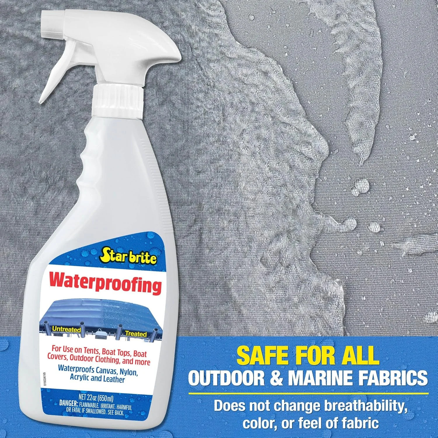 STAR BRITE Waterproofing Spray, Waterproofer + Stain Repellent + UV Protection f