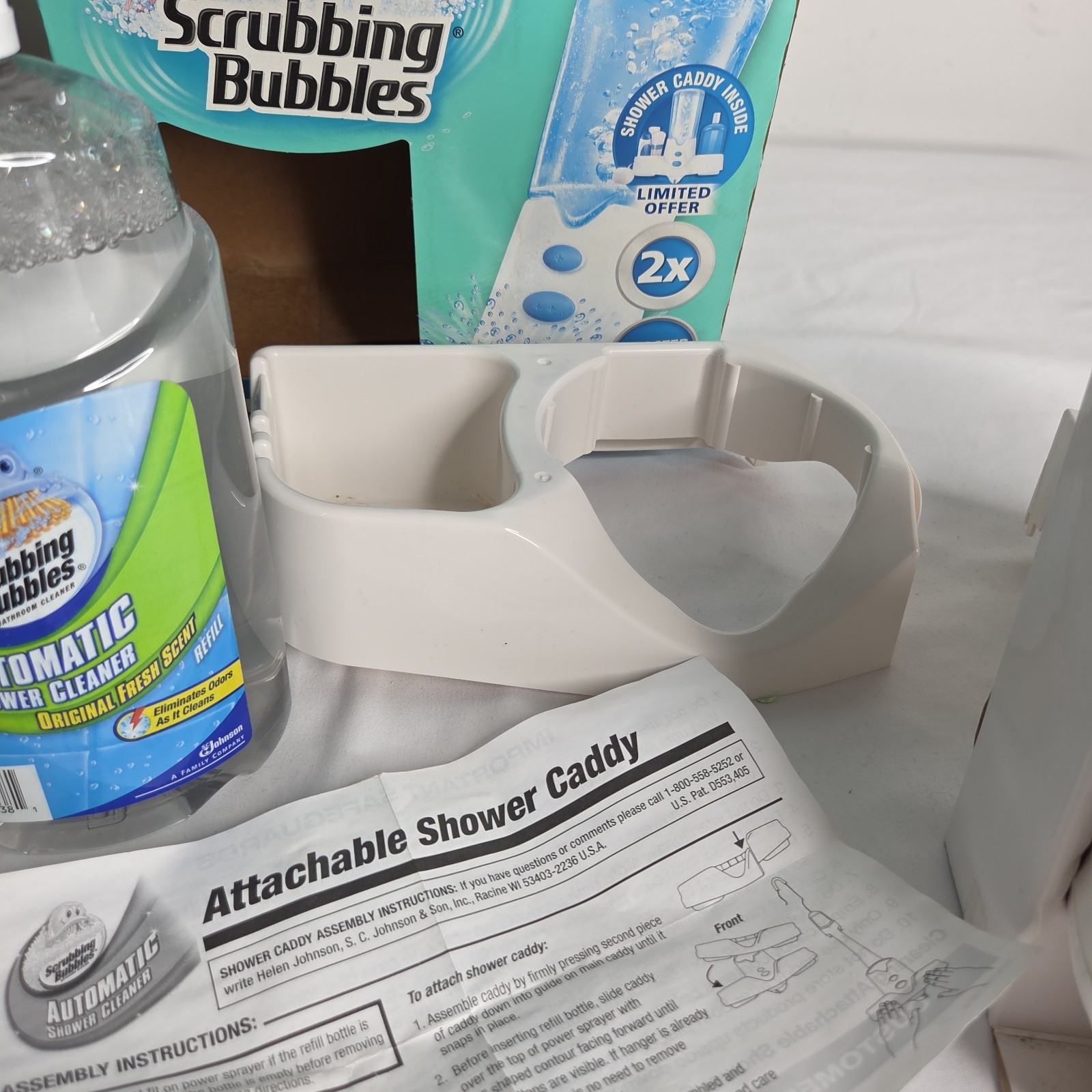 Scrubbing Bubbles Automatic Shower Cleaner Bathroom Booster Set Kit Damage Box