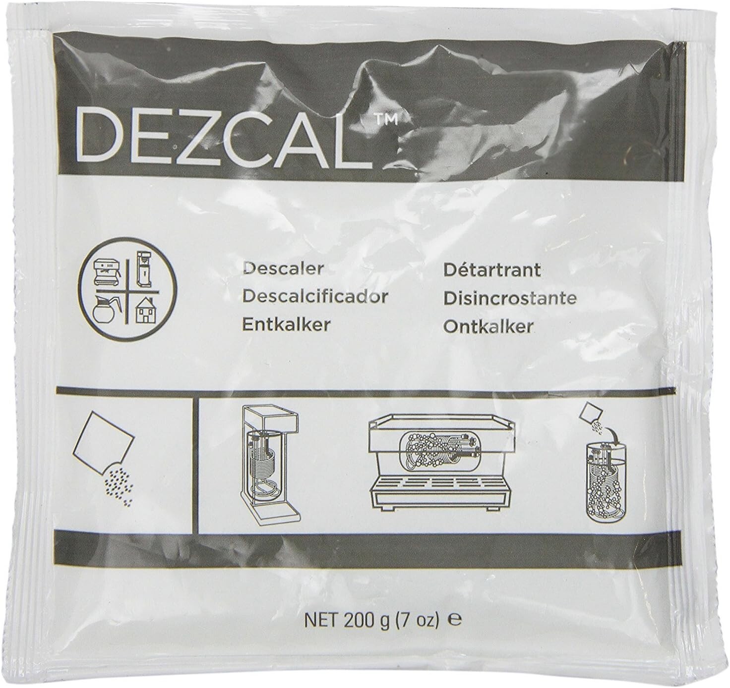 Urnex Dezcal Activated Scale Remover Powder sachets, 24x 200g, White