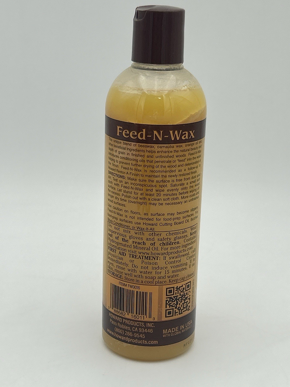 Howard Feed-N-Wax Oil-based Wood polish and conditioner ( 1-pint )