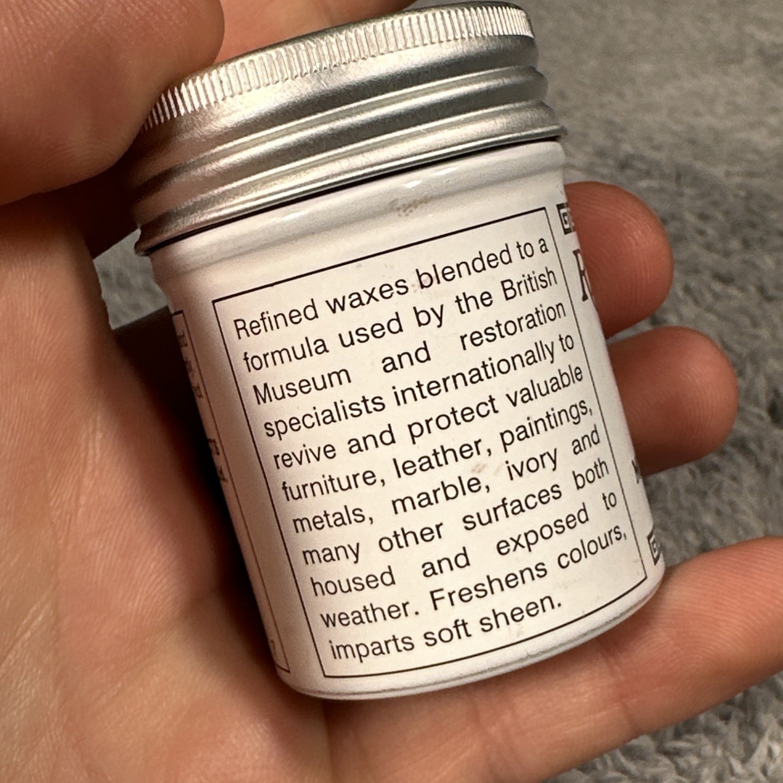 Renaissance Wax Polish, 65 ml Brand New Made In England Leather Art Protector