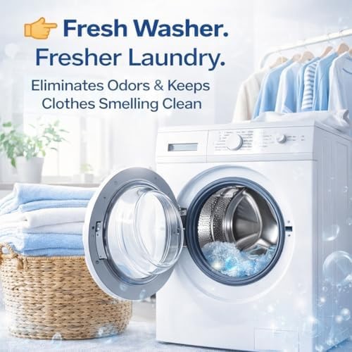 Washing Machine Cleaner Tablets 24 Count – Descaler & Deep Cleaner for Front …