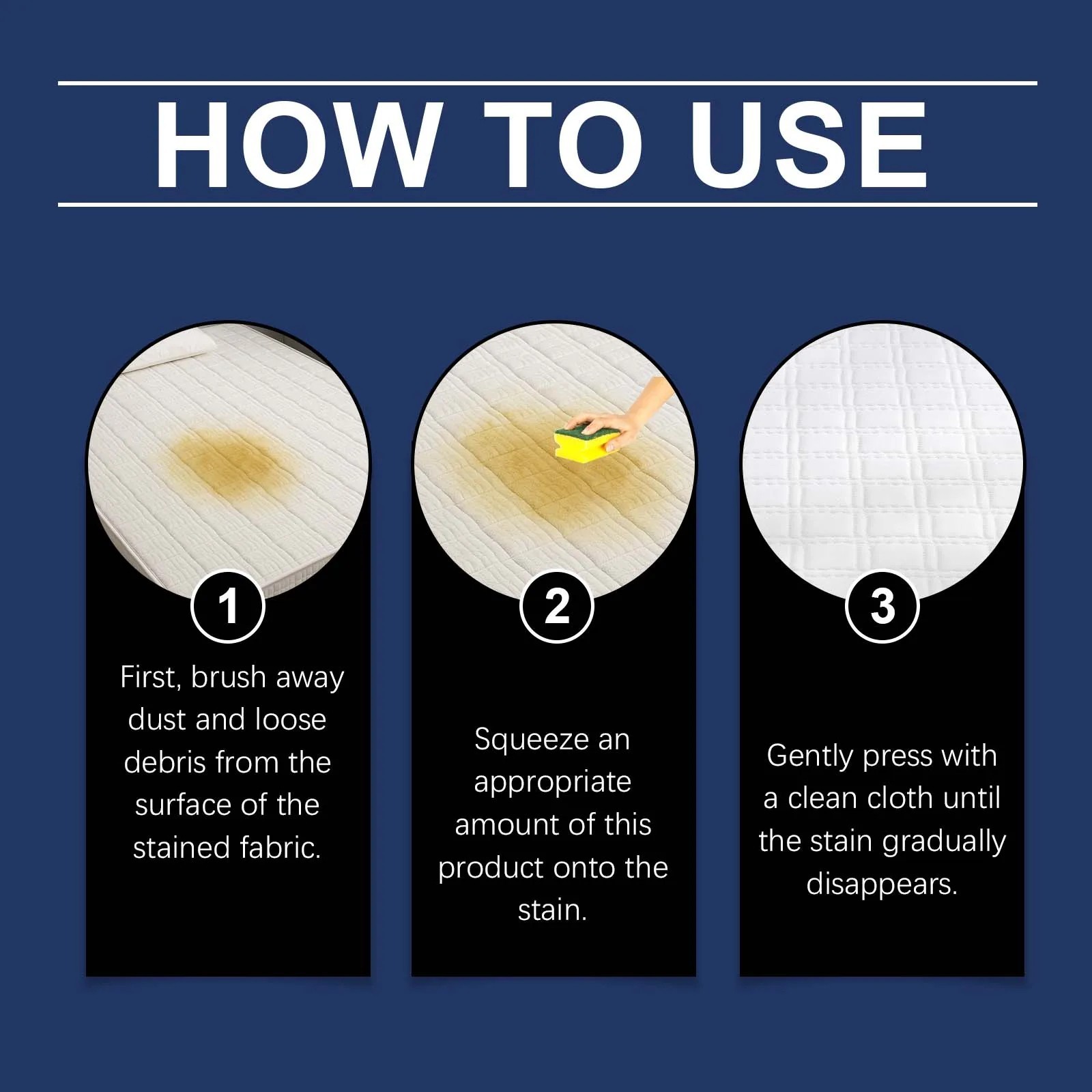 Professional Mattress Cleaner 150ml Fabric Care Removes Yellow Stains & Odor