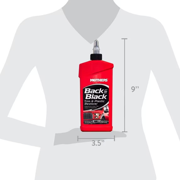 MOTHERS 06112 Back To Black Trim And Plastic Restorer Rubber & Vinyl 12 Oz
