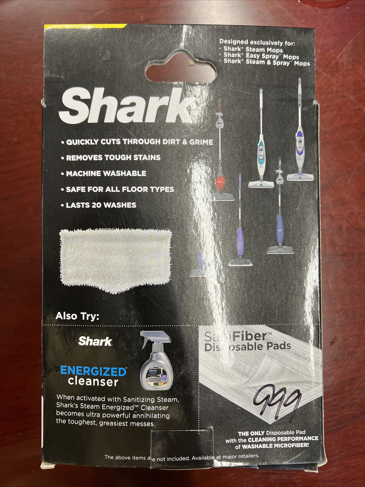 Shark Wood Floor Microfiber Washable Cleaning Pad SonicSteam Easy Spray 1 CT (P)