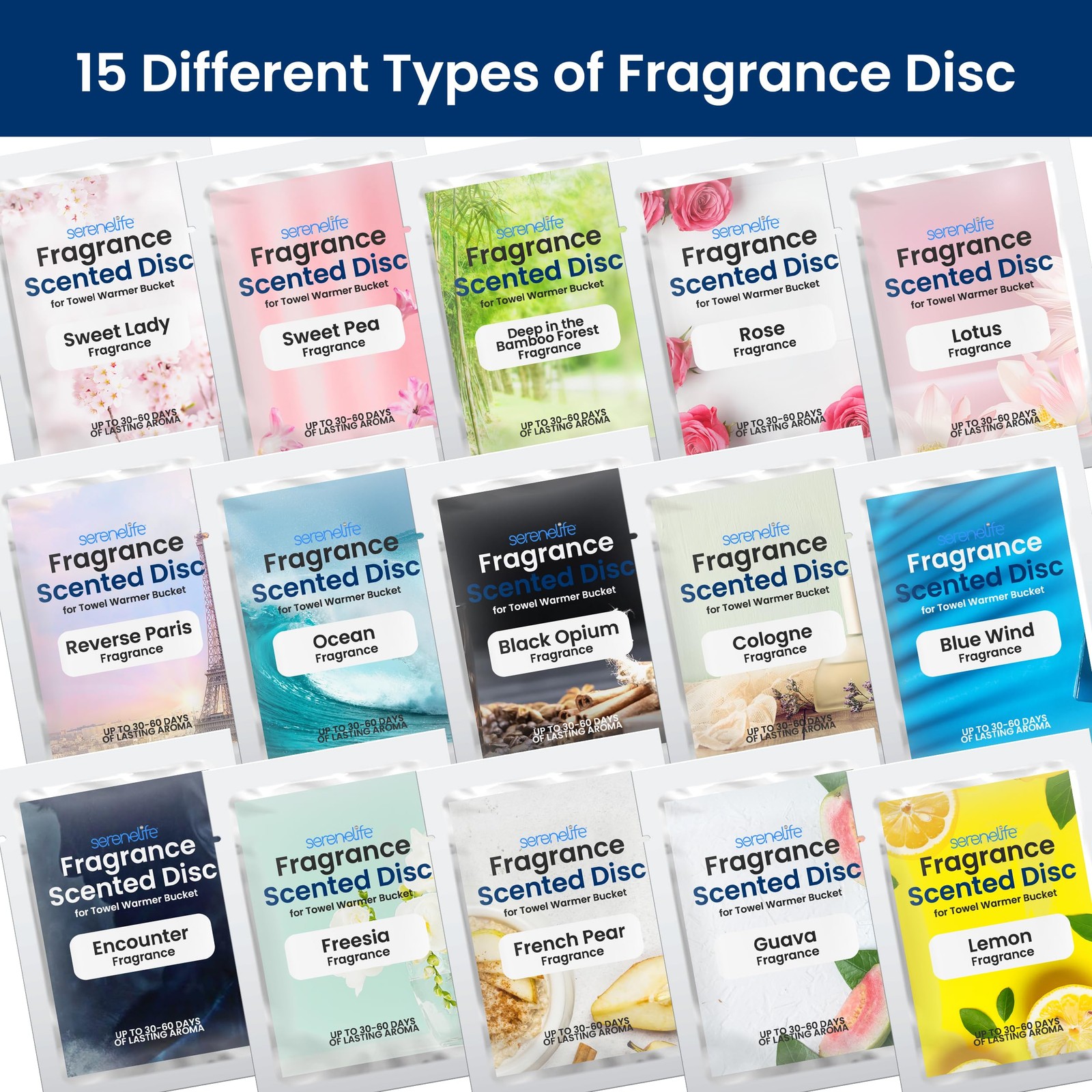 15 Scented Discs For Towel Warmers Long Lasting Odor Neutralizing Fragrances