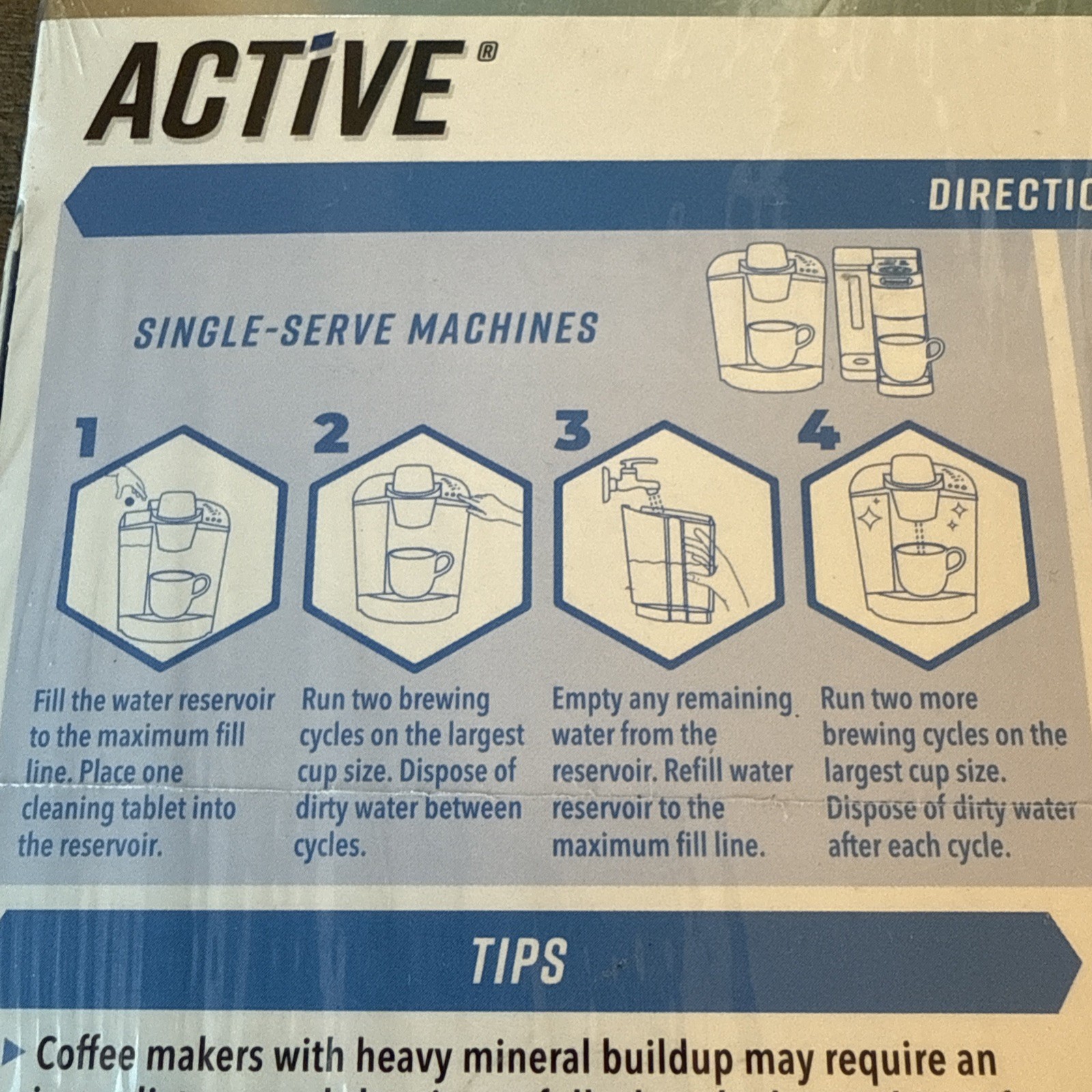 NEW & Sealed Active Coffee Maker Cleaner 24 Tablets 1 Year Supply Pack Descaler