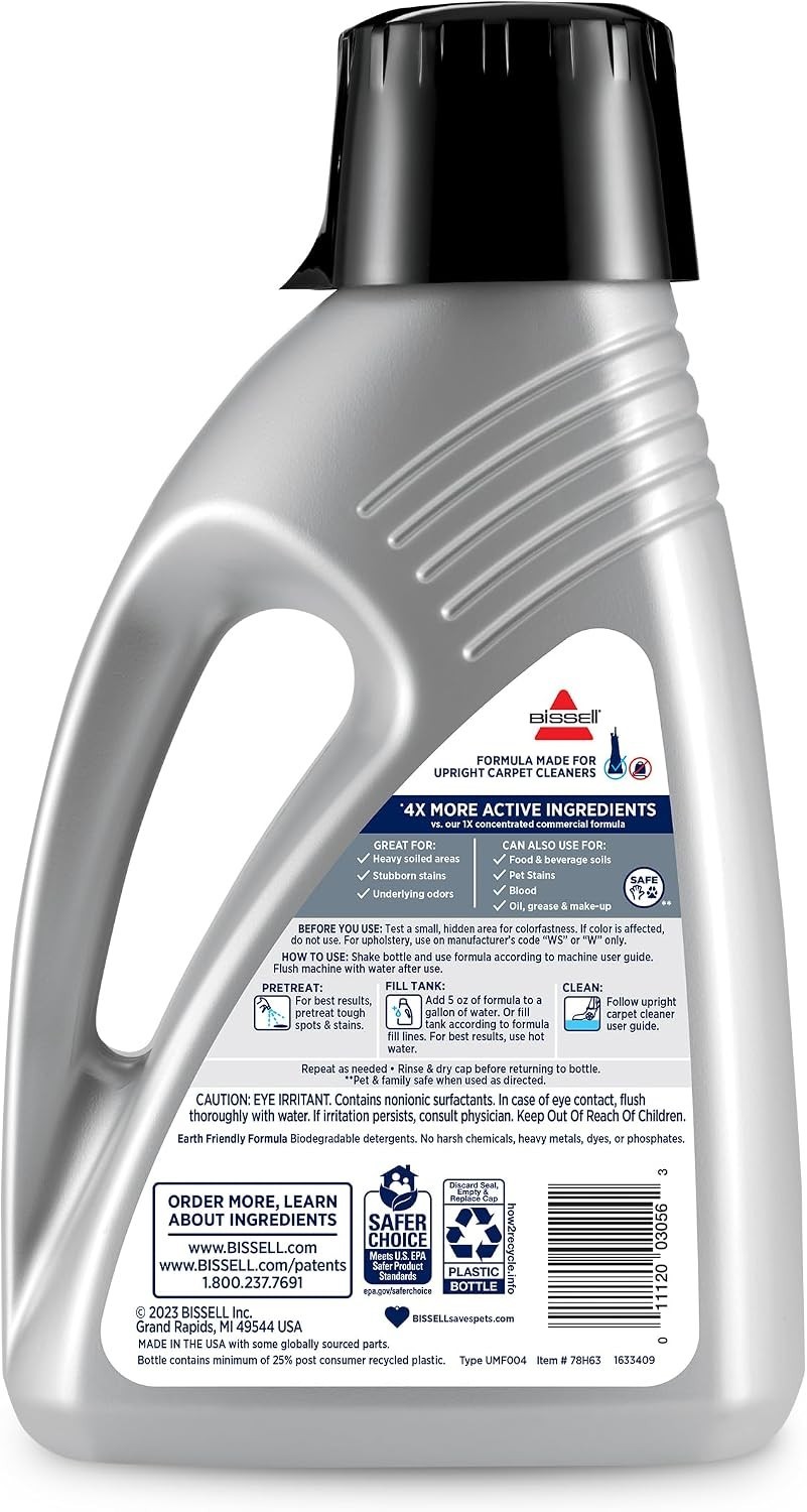 Bissell Deep Clean Pro 4X Carpet Cleaning Solution 48oz Concentrated Formula