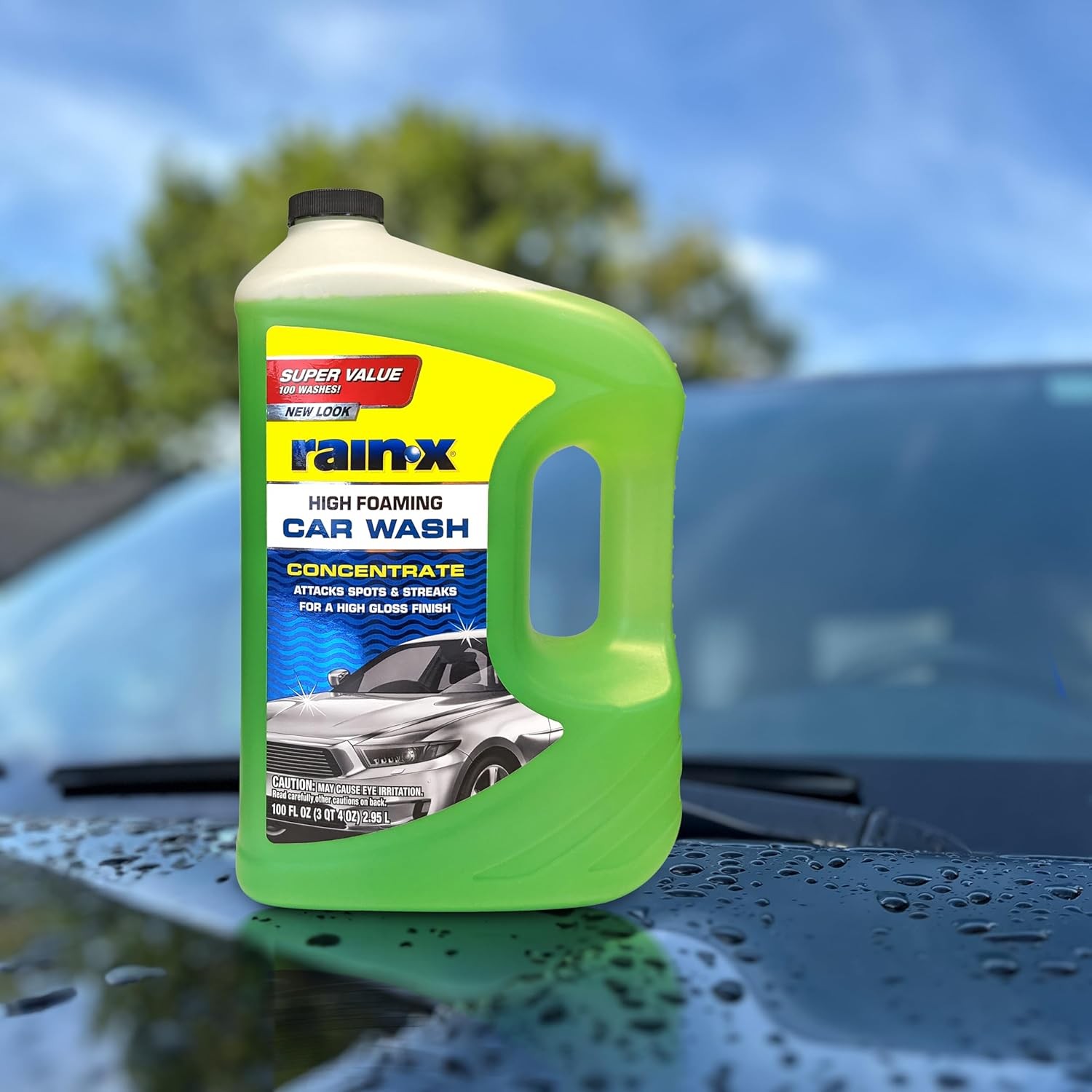 Rain-X 620191 Foaming Car Wash – 100 fl oz. High-Foaming, Concentrated Formula F