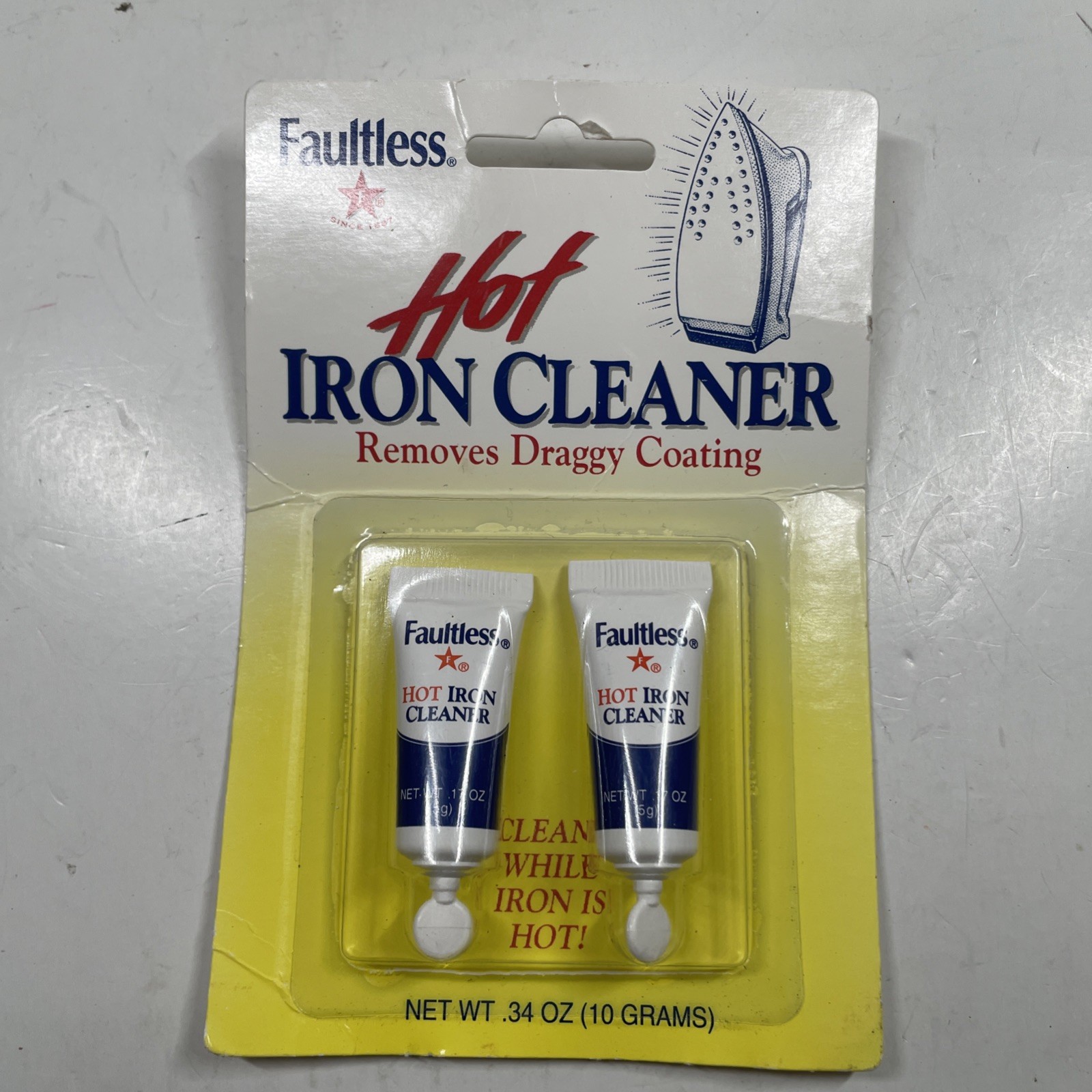 Faultless Hot Iron Cleaner Removes Draggy Coating Cleans While Iron Is Hot 2 pk