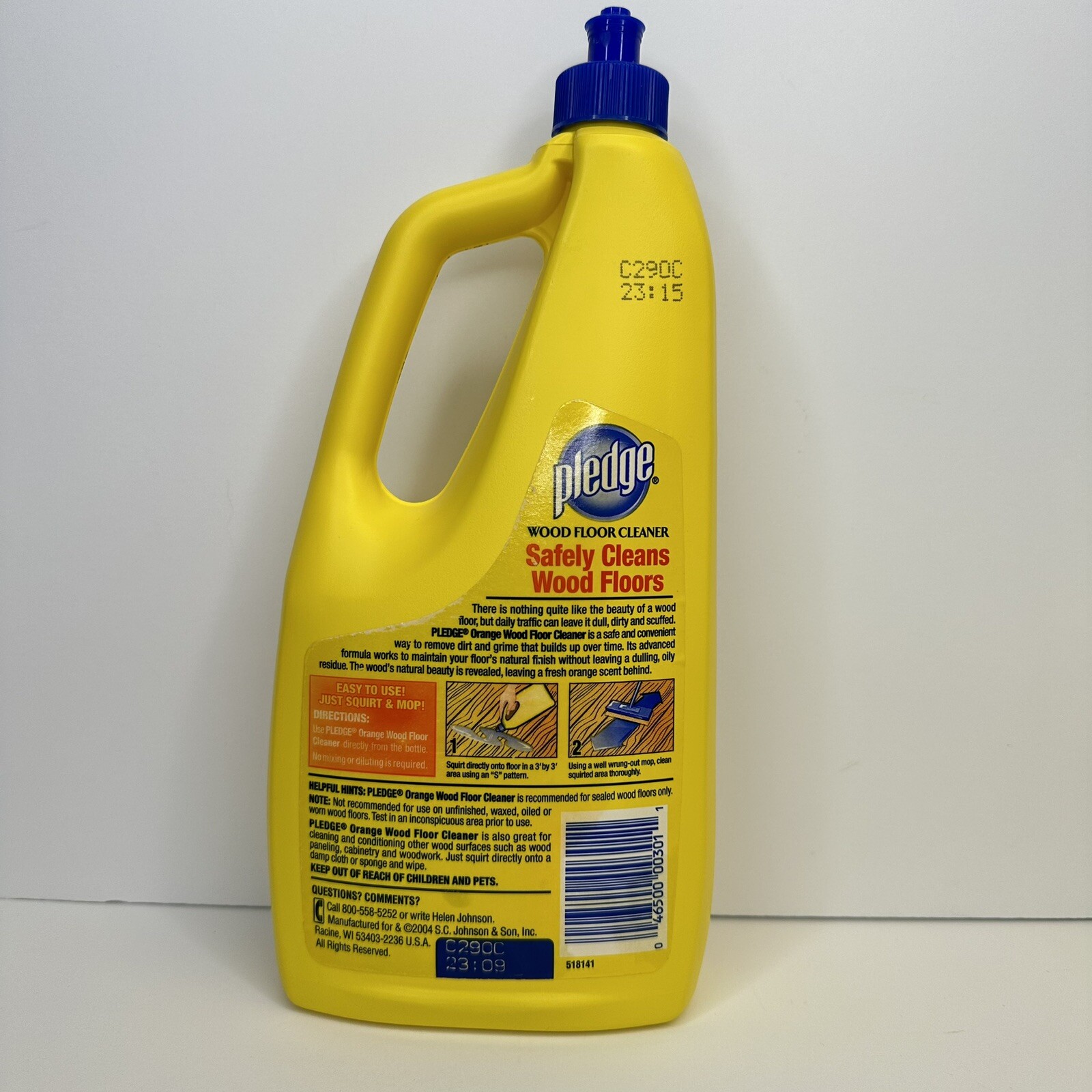 Pledge Wood Floor Cleaner Orange No Dulling Oily Residue 32 Fl Oz SC Johnson New