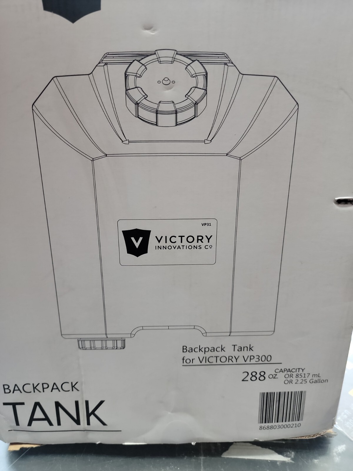 VICTORY ELECTROSTATIC SPRAYER VP300 VP31 REPLACEMENT TANK. Box shows wear.