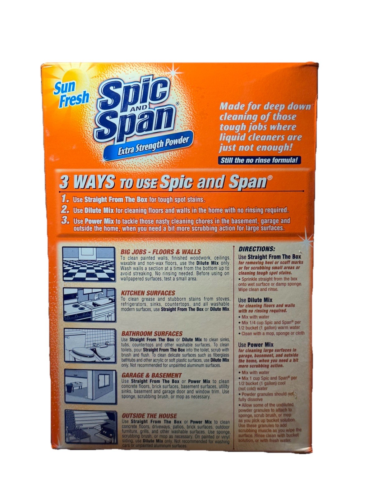 Spic and Span Extra Strength Powder SUN FRESH 27 oz NEW Sealed
