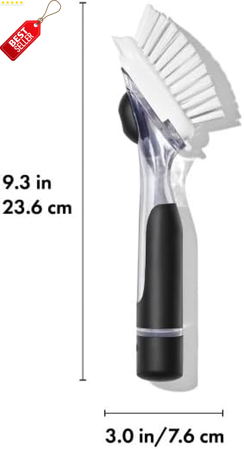 Good Grips Soap Dispensing Dish Scrub Brush, Cleaning Brush for Kitchen