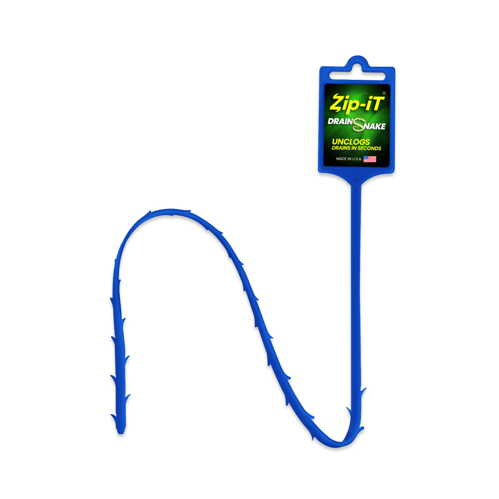 ZIP IT DRAIN CLEANER, 3-Pack Plastic Drain Stick Hair Clog Remover, drain snake