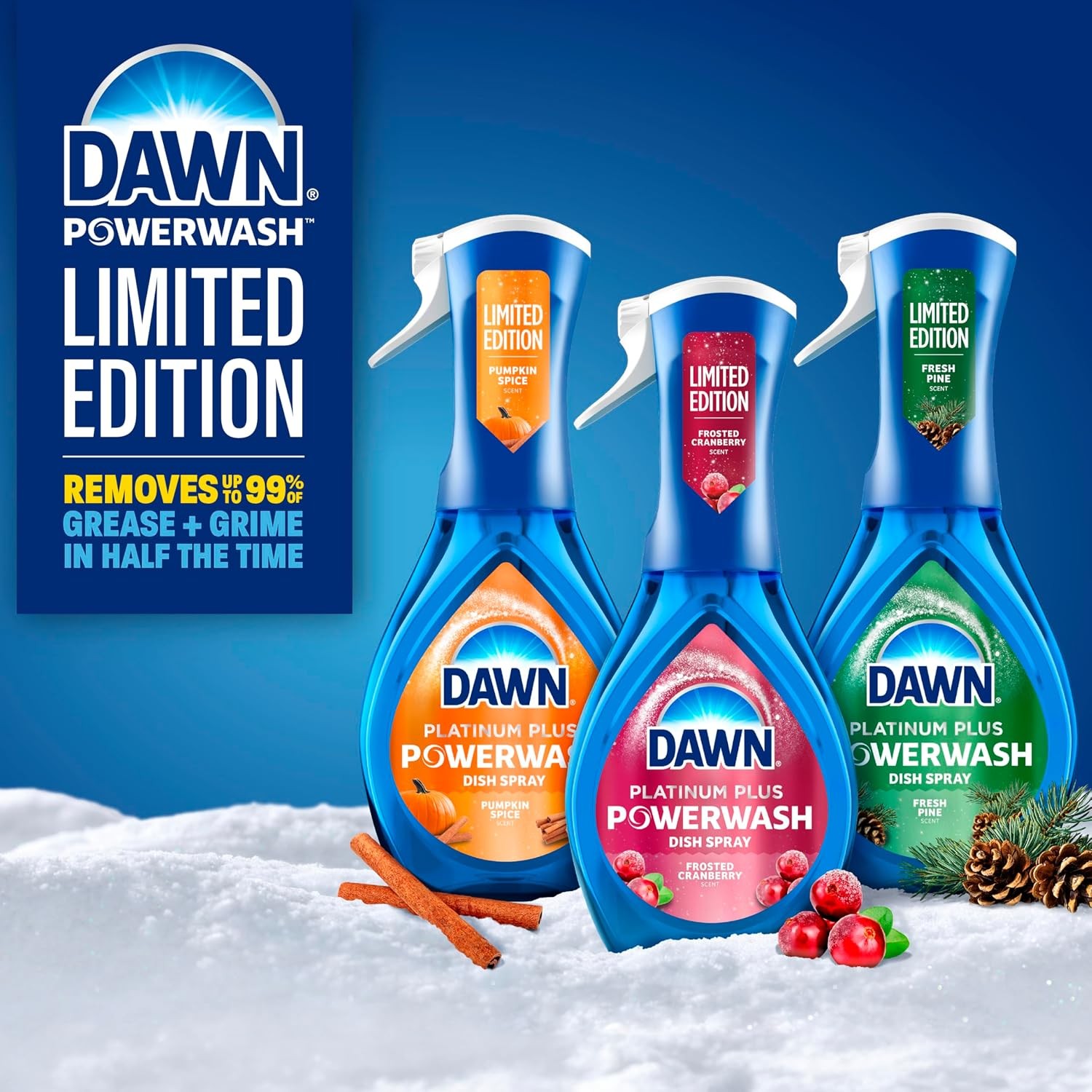 Pumpkin Spice Dish Soap with Pump Dishwashing Liquid for Tough Grease Cleaning