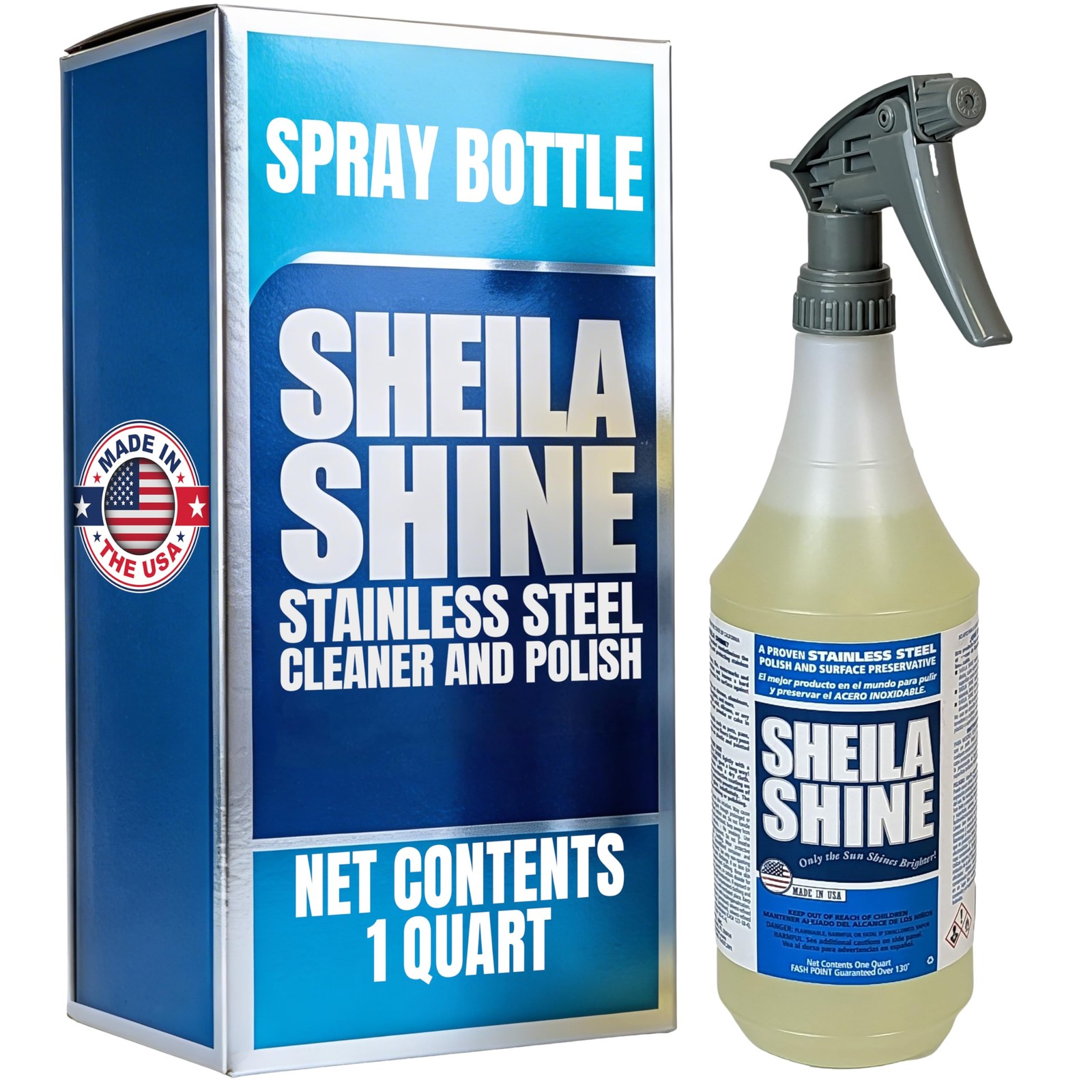 Sheila Shine 1 Quart Stainless Steel Cleaner and Polish – Cleans, Polishes & …