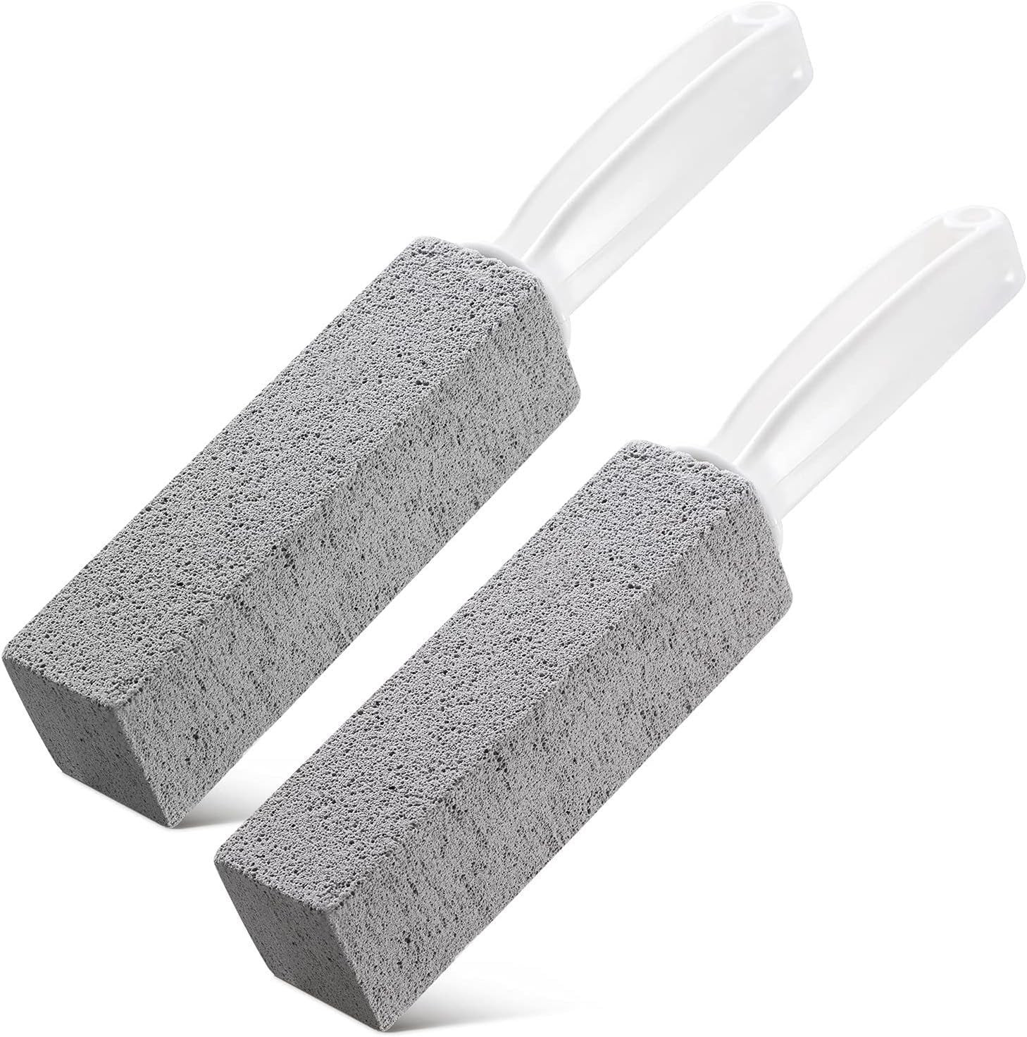 2-Pack Value Toilet Bowl Pumice Cleaner with Handle – Removes Hard Water Rings,