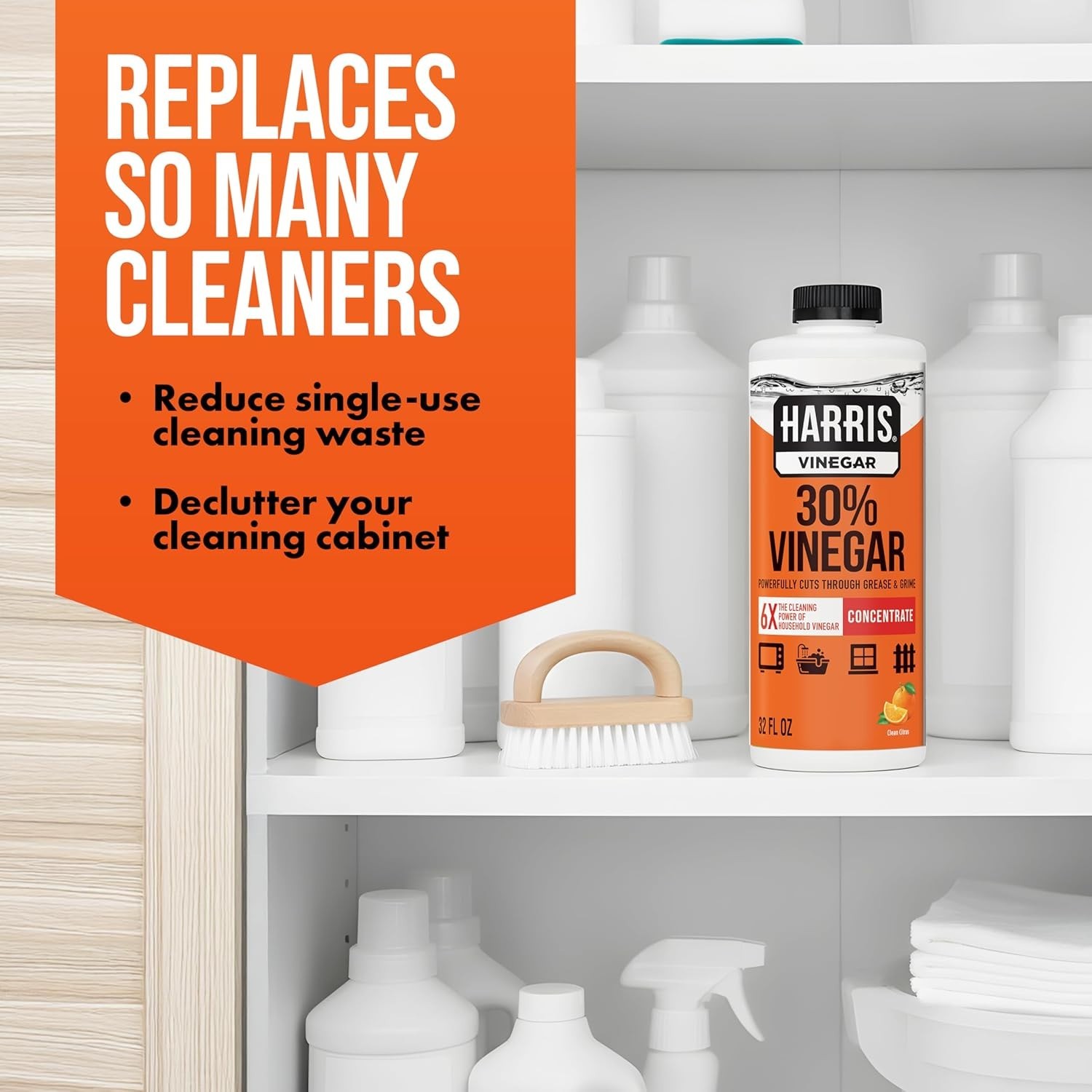 All-Purpose 30% Cleaning Vinegar – Citrus Scent, 32 Fl Oz Makes 16 Gallons