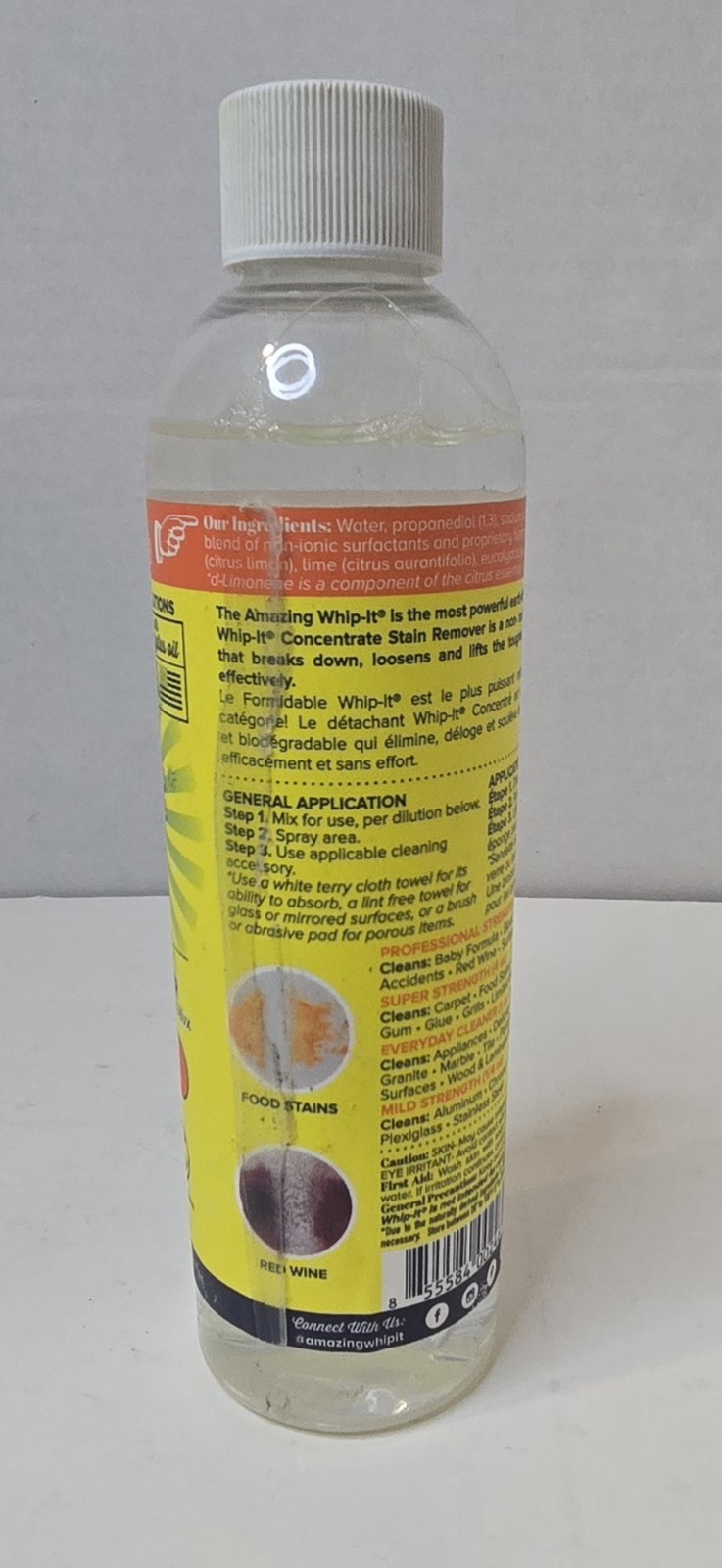 The Amazing Whip It Eucalyptus Scent Multi Purpose Concentrate Stain Remover 8oz