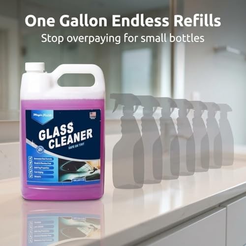Car Glass Cleaner (1 Gallon) – Ammonia-Free Window 128 Fl Oz (Pack of 1)