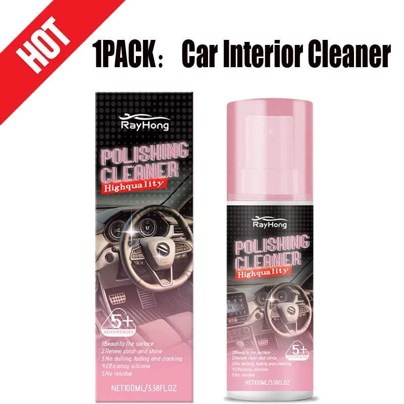 1pc 100ml Automotive Interior Polishing Agent Detailer Cleaner Maintenance Stain
