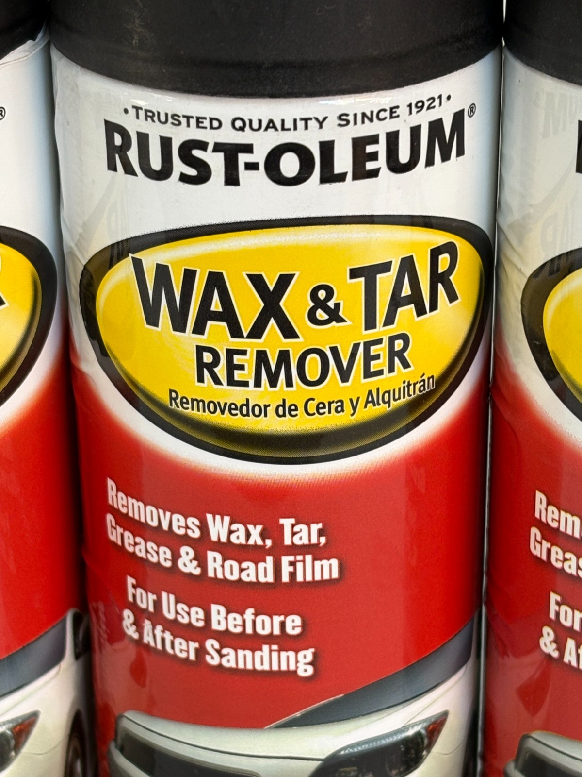 LOT OF (5) RUST-OLEUM 251567 WAX AND TAR REMOVER 13.5 oz AEROSOL SPRAY CANS