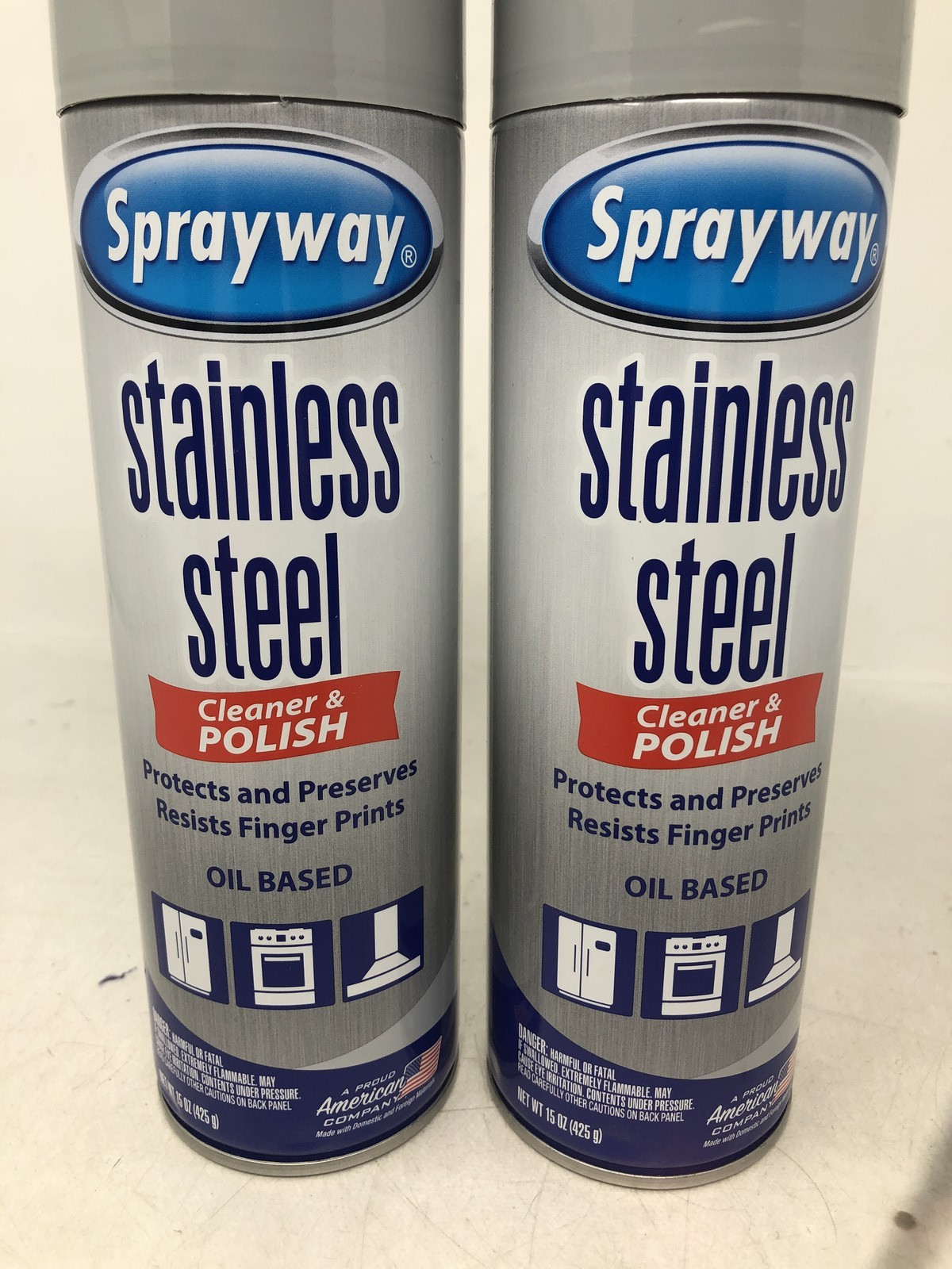 Sprayway Oil-based Stainless Steel Cleaner and Polish,Qty:2